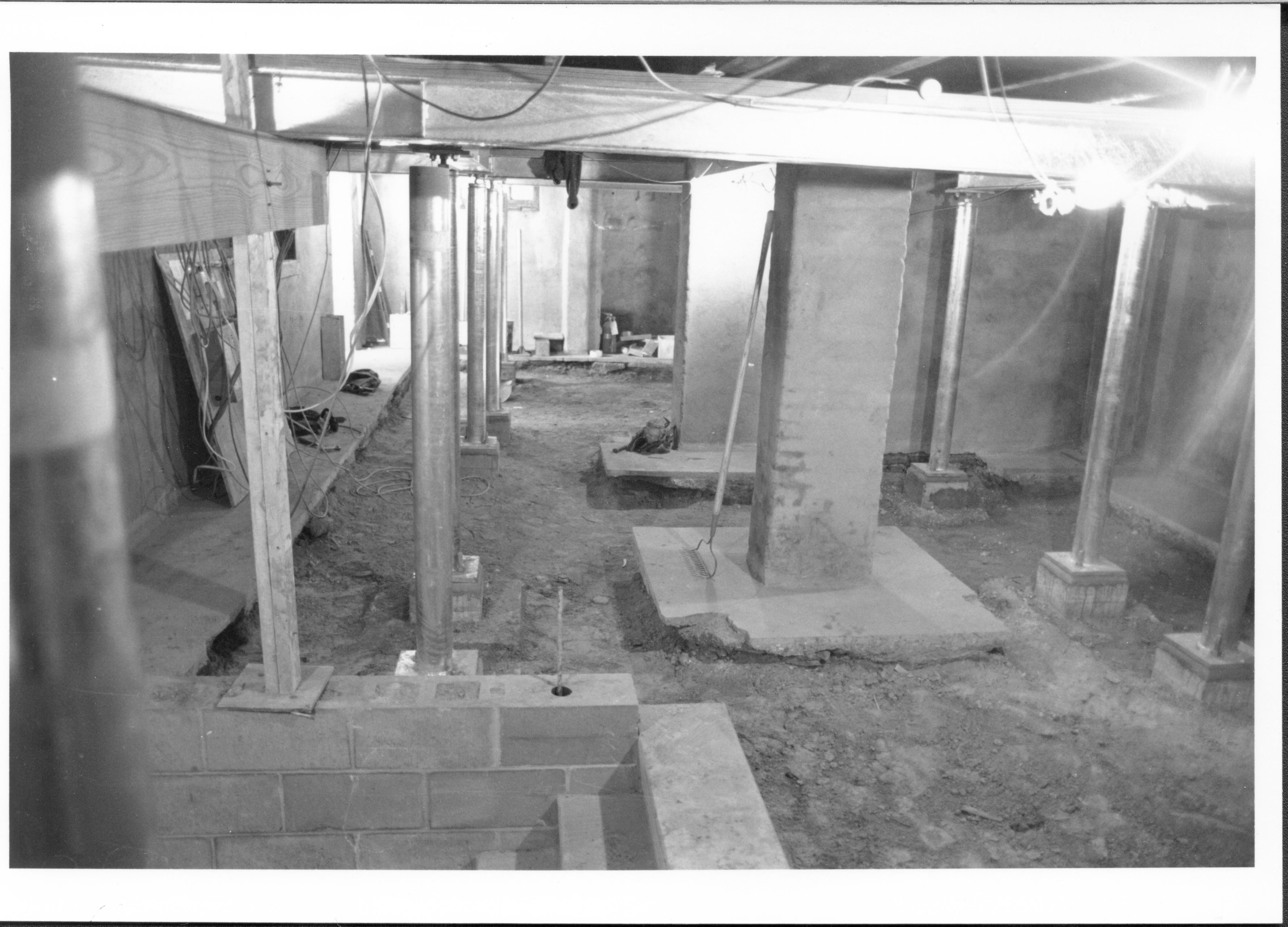 Basement or Cellar - B/W Photo - 1987-1988 Job#44298, PG24,PIC3 Lincoln Home, Restoration, Basement