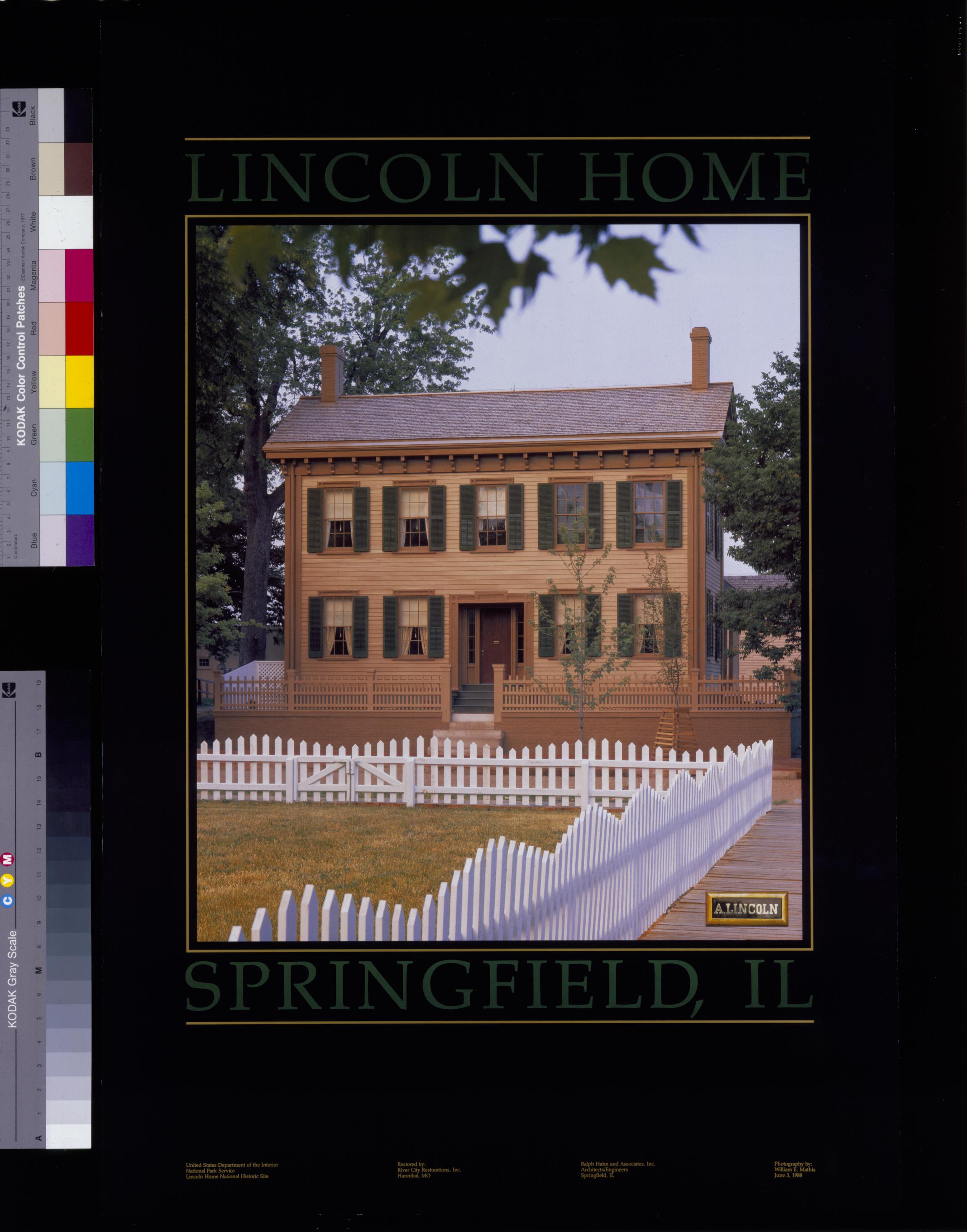Lincoln Home (Front Outside, Present) Sample for Cover Lincoln Home, Restoration