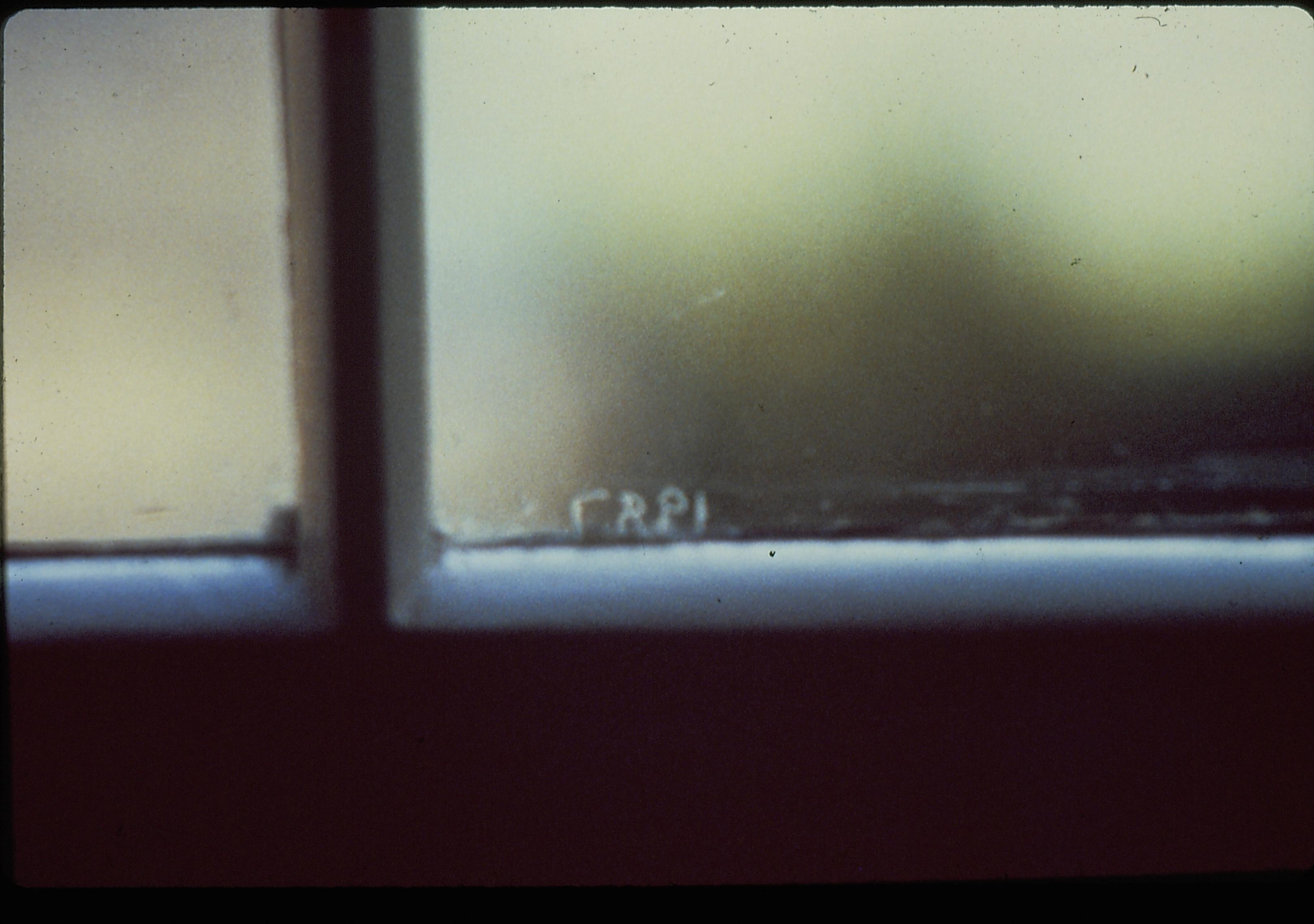 NA Lincoln Home, Restoration, Writing in glass