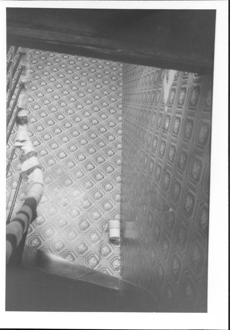 R-101 Front stairway during restoration. No. 17A Lincoln Home, Restoration