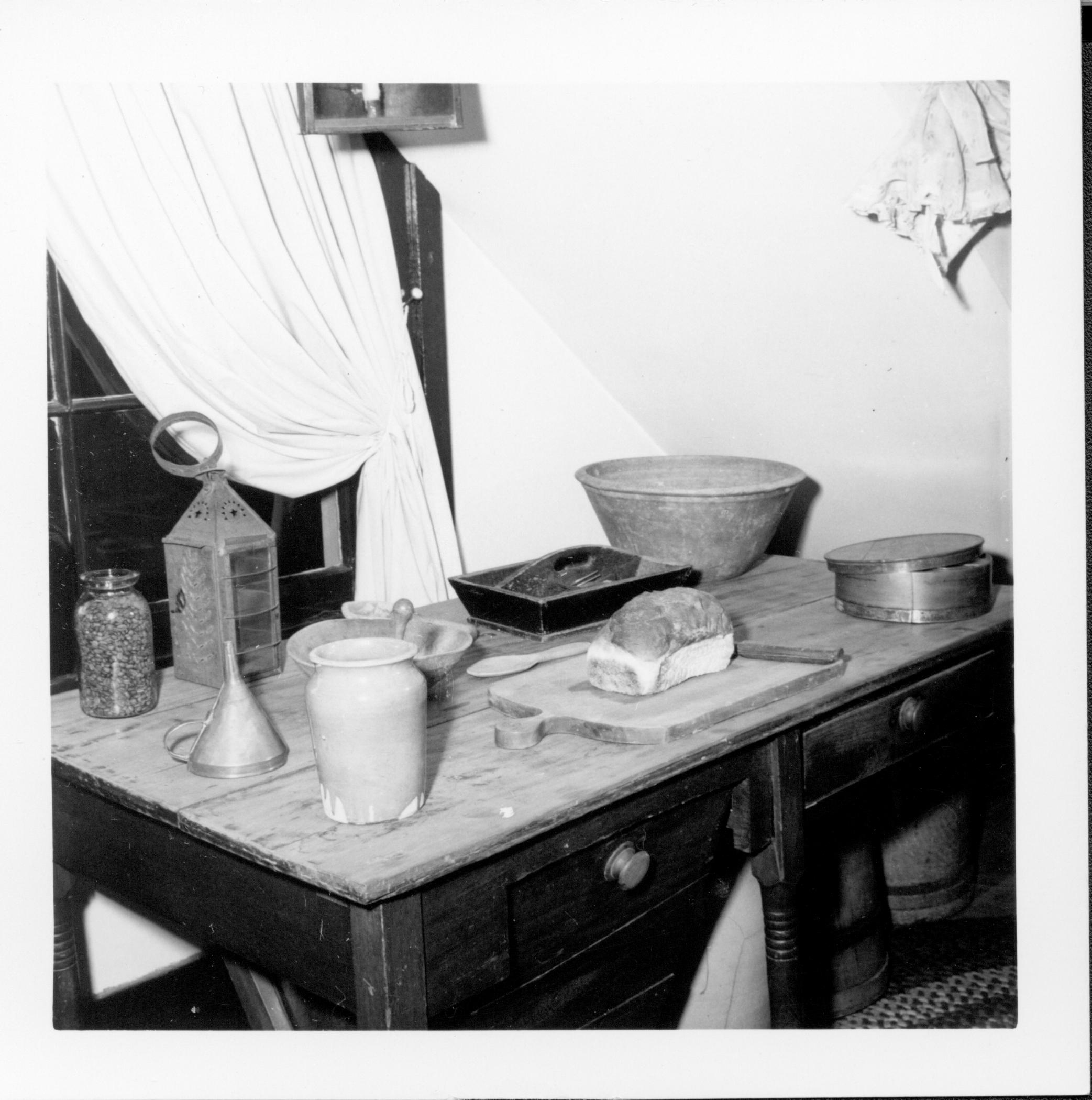 Kitchen Work Table neg.#11, see class.#7 Lincoln, Home, kitchen, work table