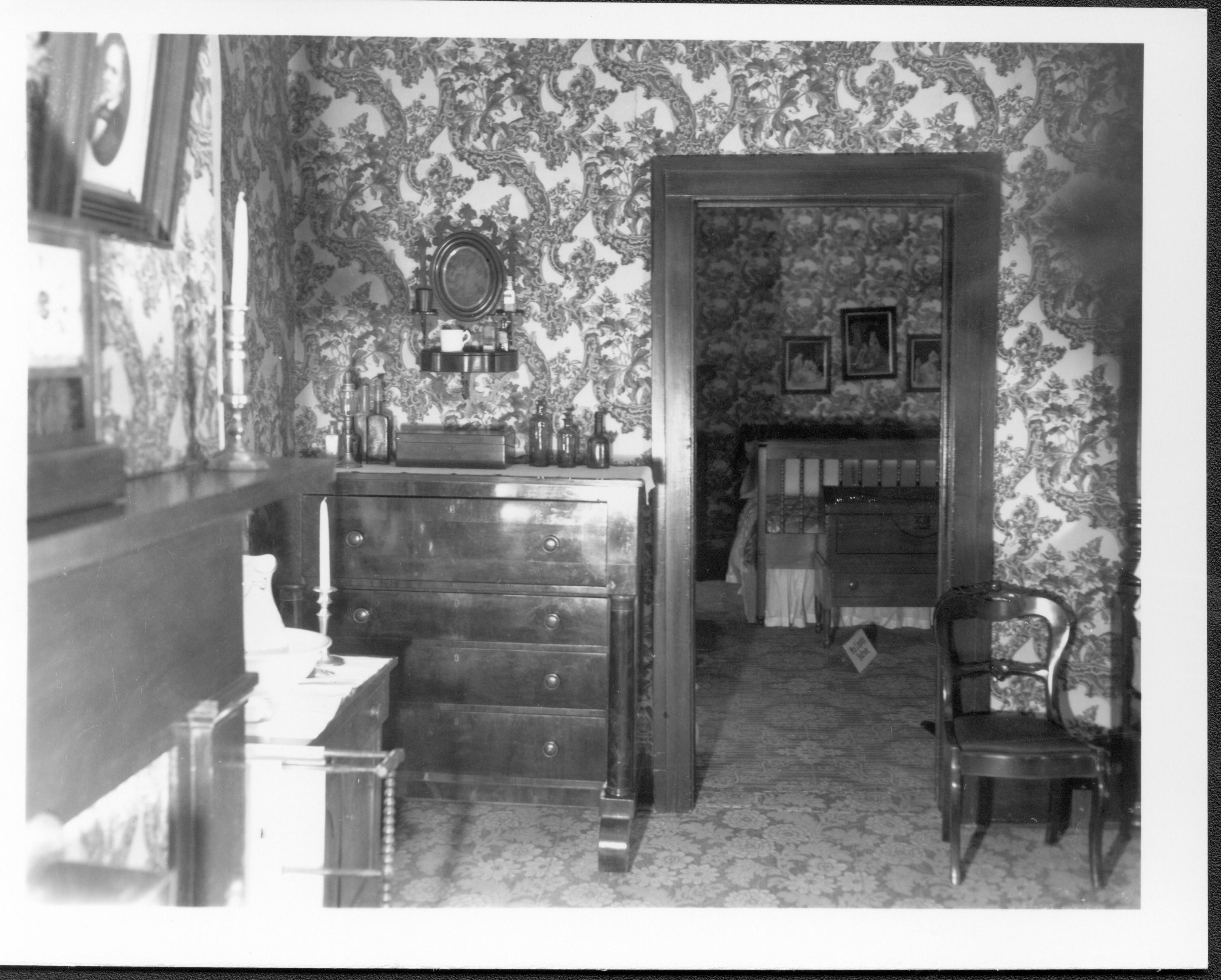 Spindle Desk - Lincoln's Home class 1, picture 21 Lincoln Home, Bedroom, chest, doorway, chair