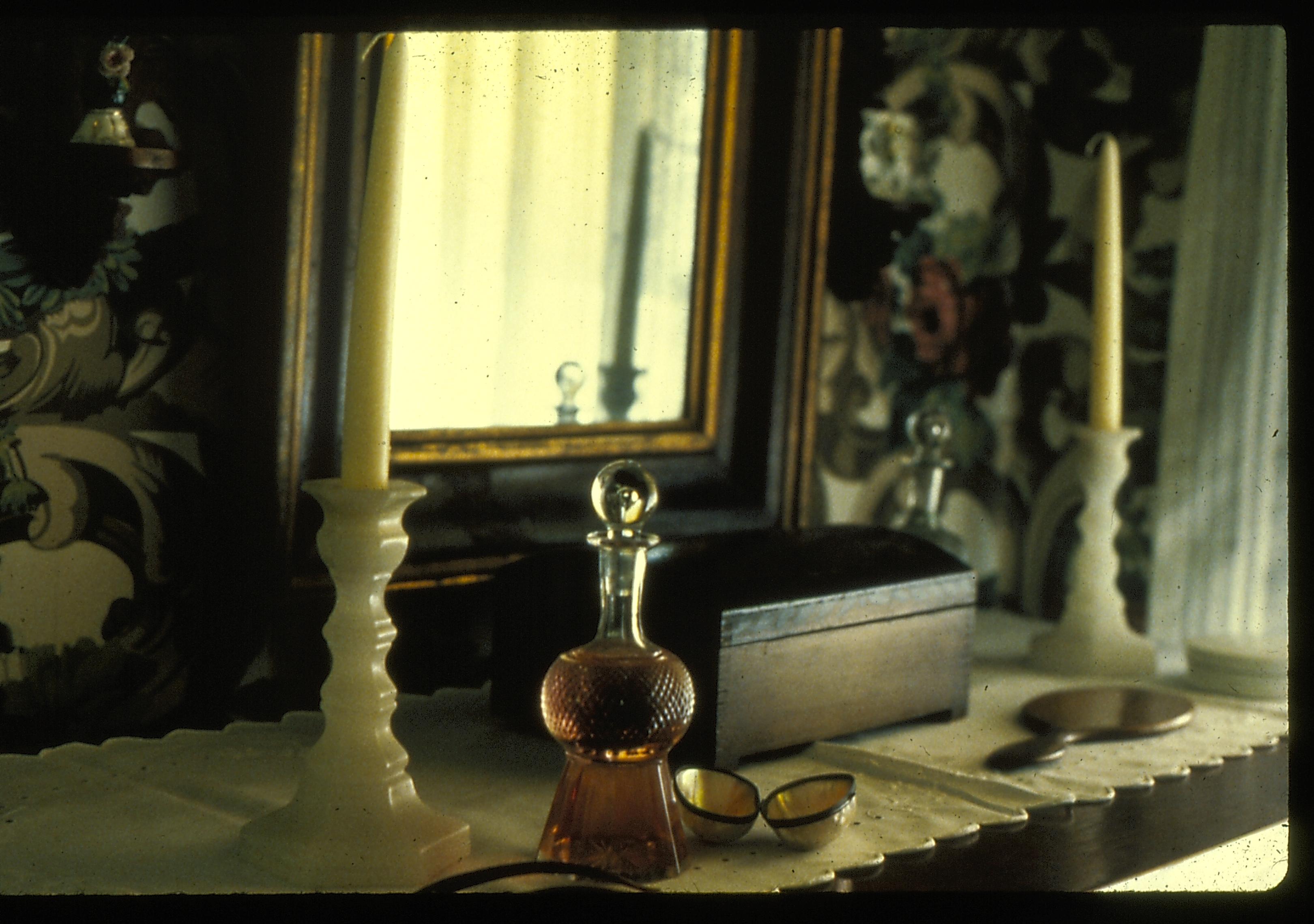 NA Print File Assignment: 202 Mrs. Lincoln Room; 3H.1; 202 Mrs. Lincoln's Bedroom, glassware, candles, dresser top