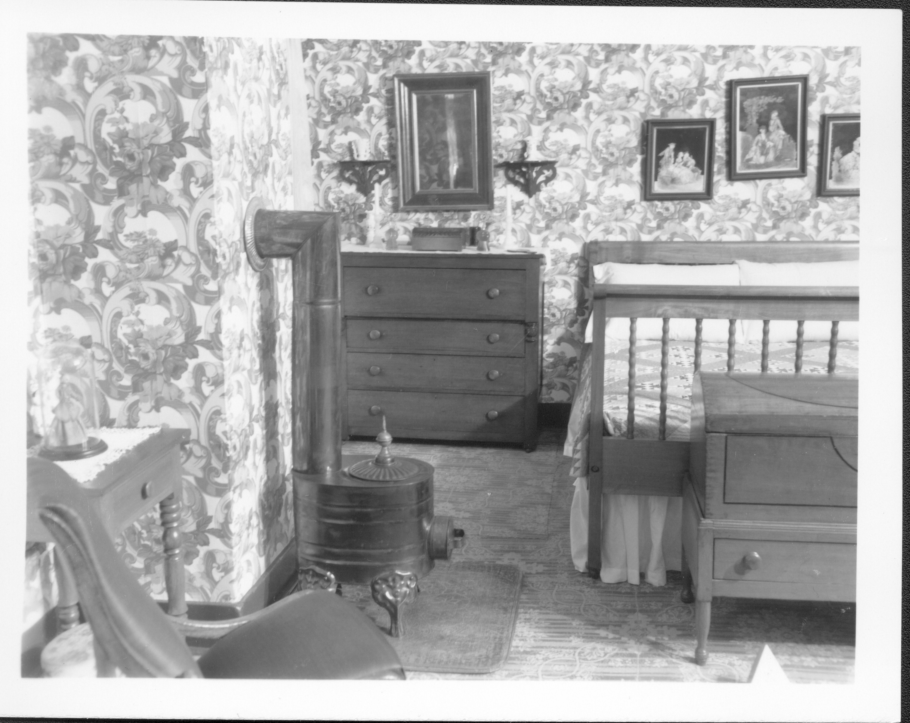 Mrs. Lincoln's Bedroom class 1, picture 36 Lincoln Home, Mrs. Lincoln bedroom, rocking chair, fireplace, chest