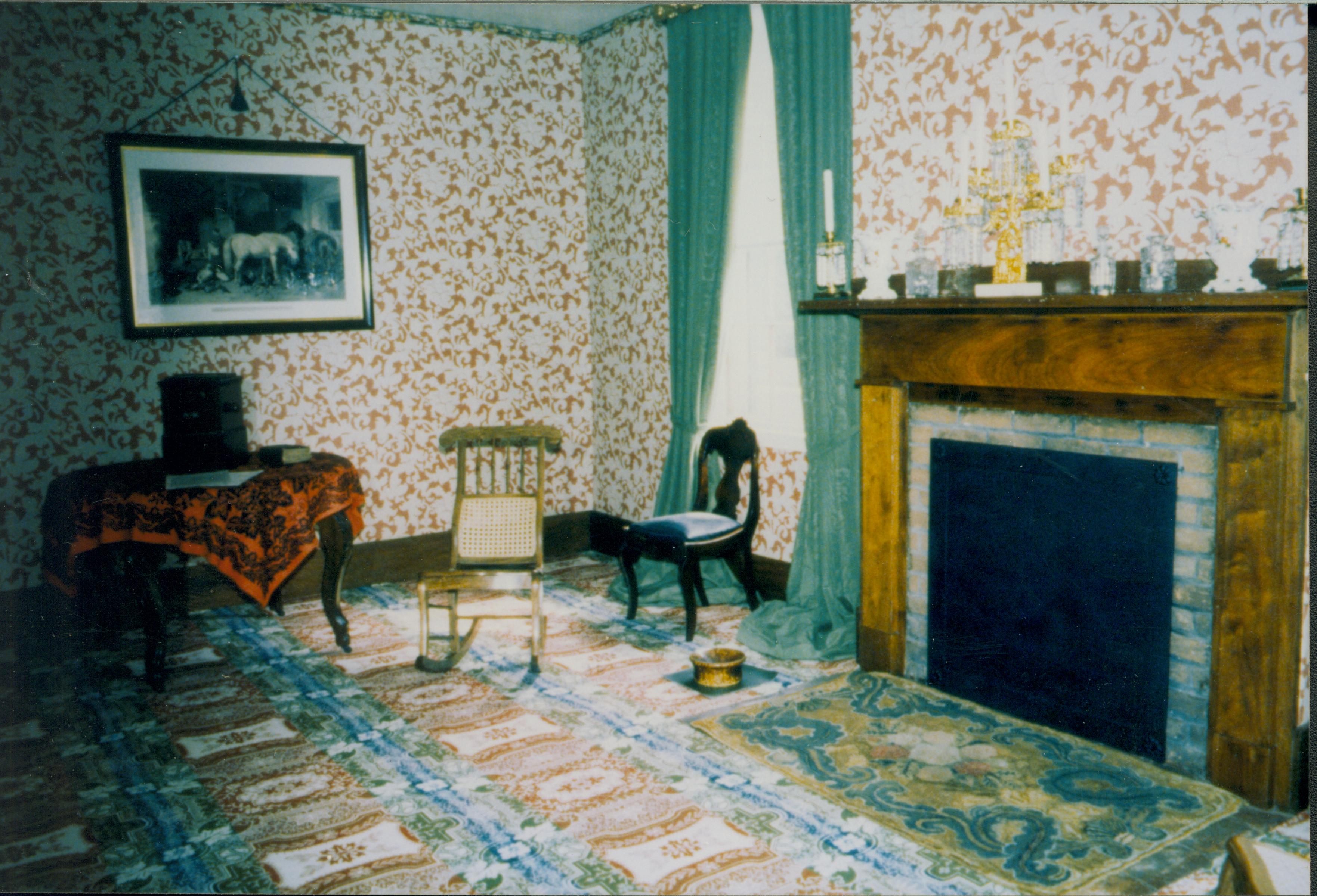 NA Lincoln Home, Sitting Room, Stereoptican, Fireplace