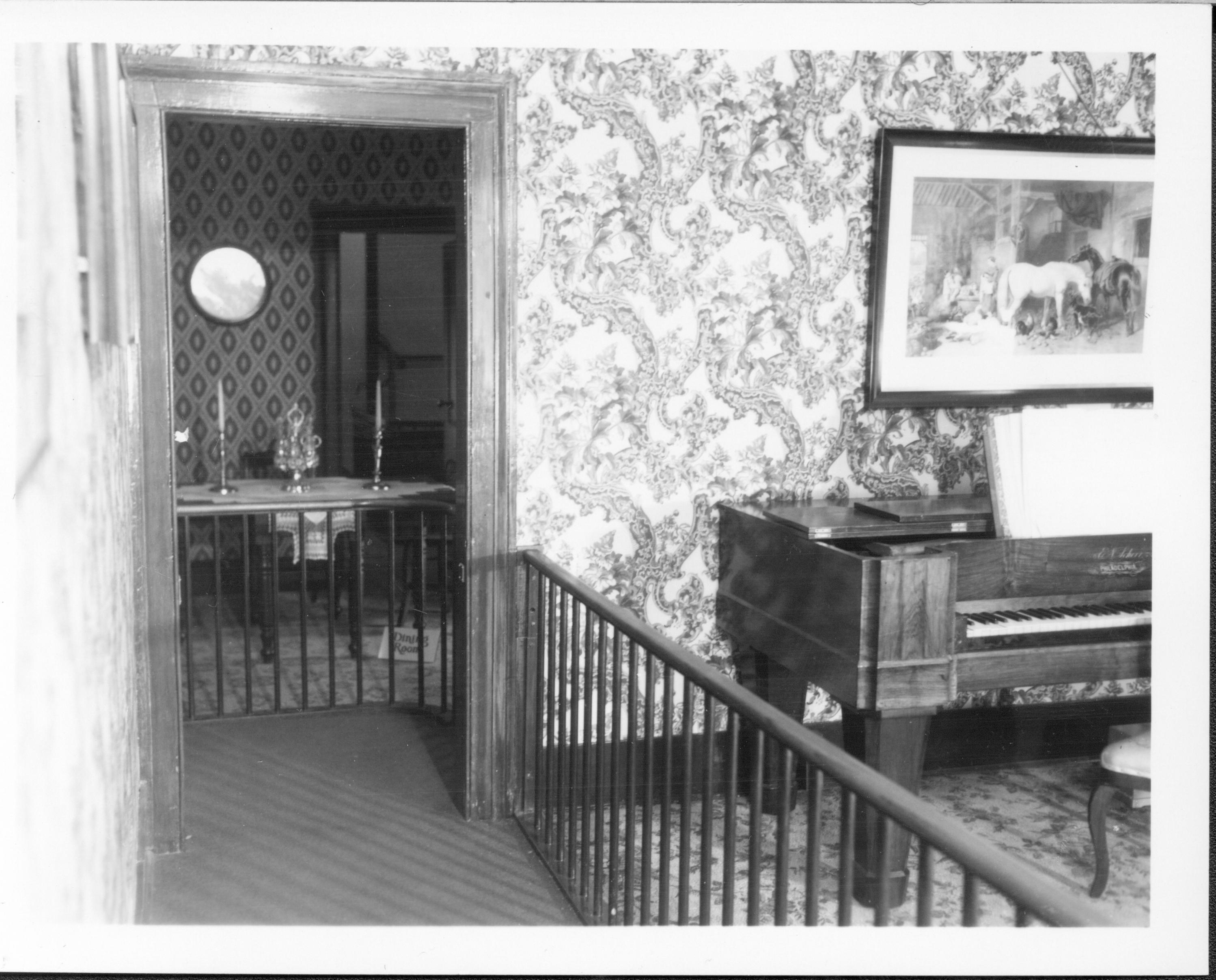 NA class 1, picture 78 Lincoln Home, Sitting Room, railing, piano, doorway