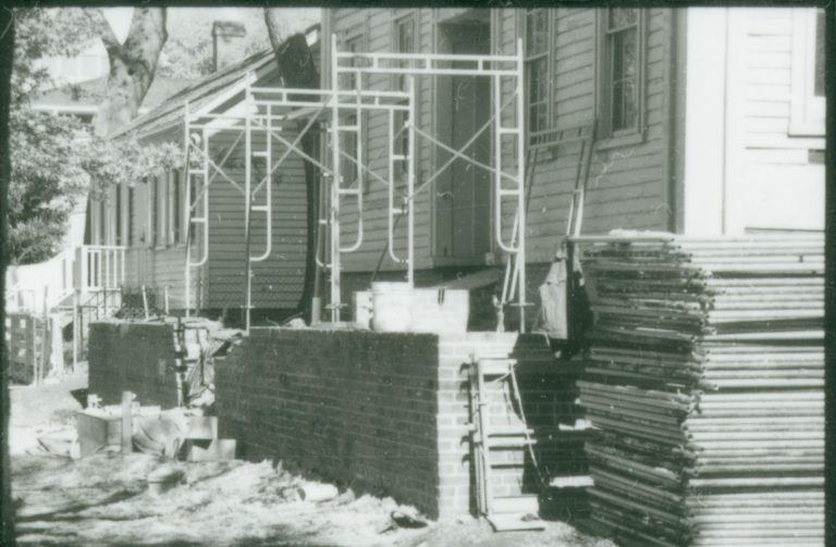 NA Lincoln, Home, Restoration, Front, scaffolding