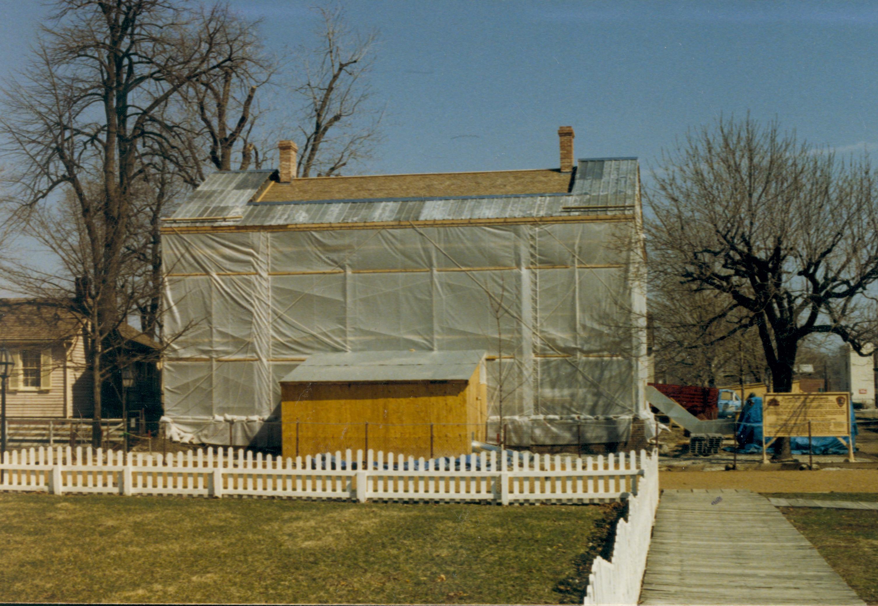 NA Lincoln, Home, Restoration, plastic, covering, tent