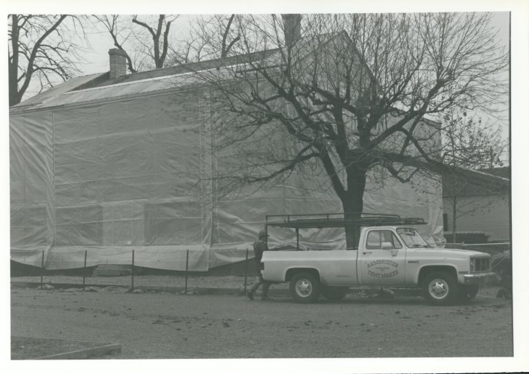 Tent Goes Up 19-9 Lincoln, Home, Restoration, tent, front