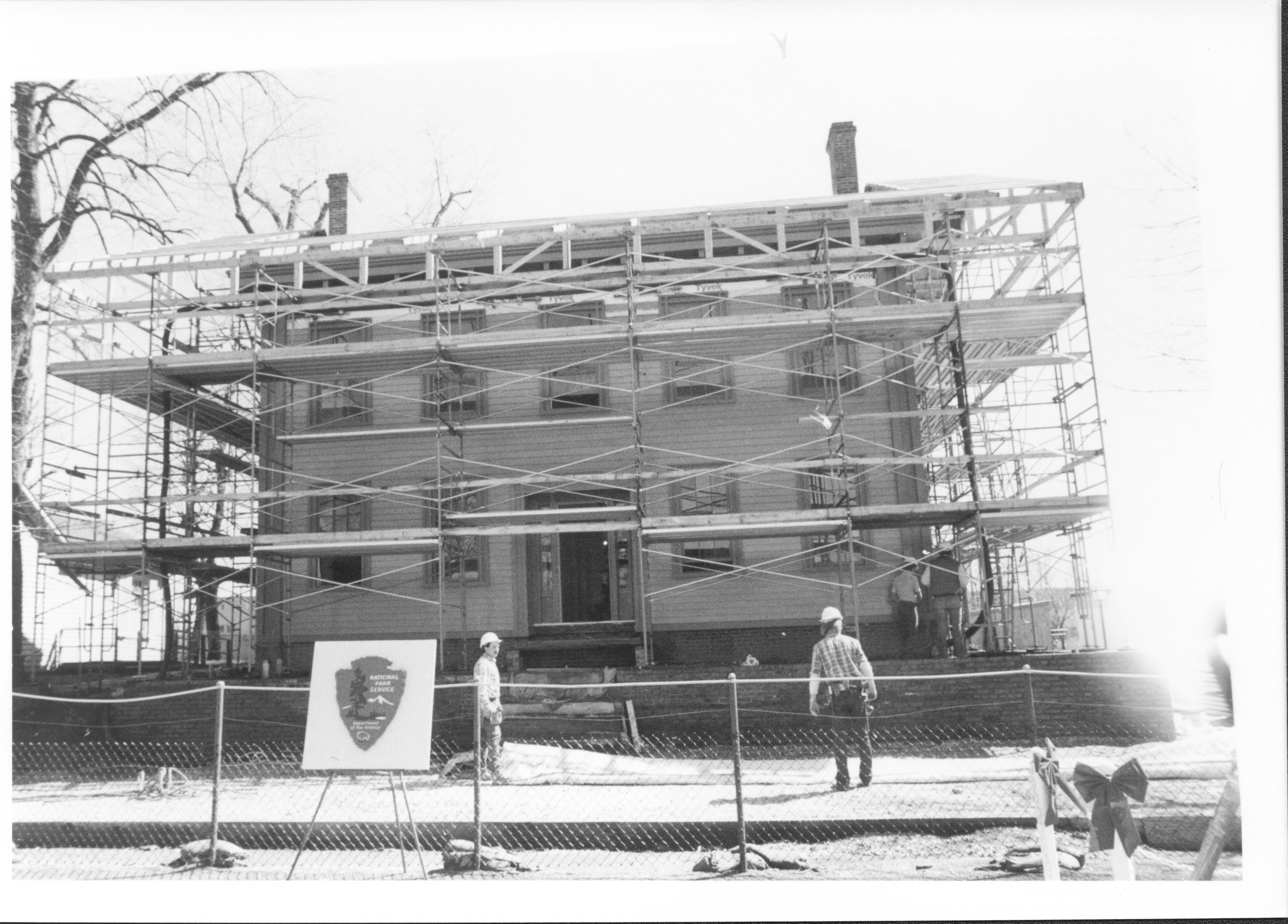 NA Lincoln, Home, Restoration, scaffolding