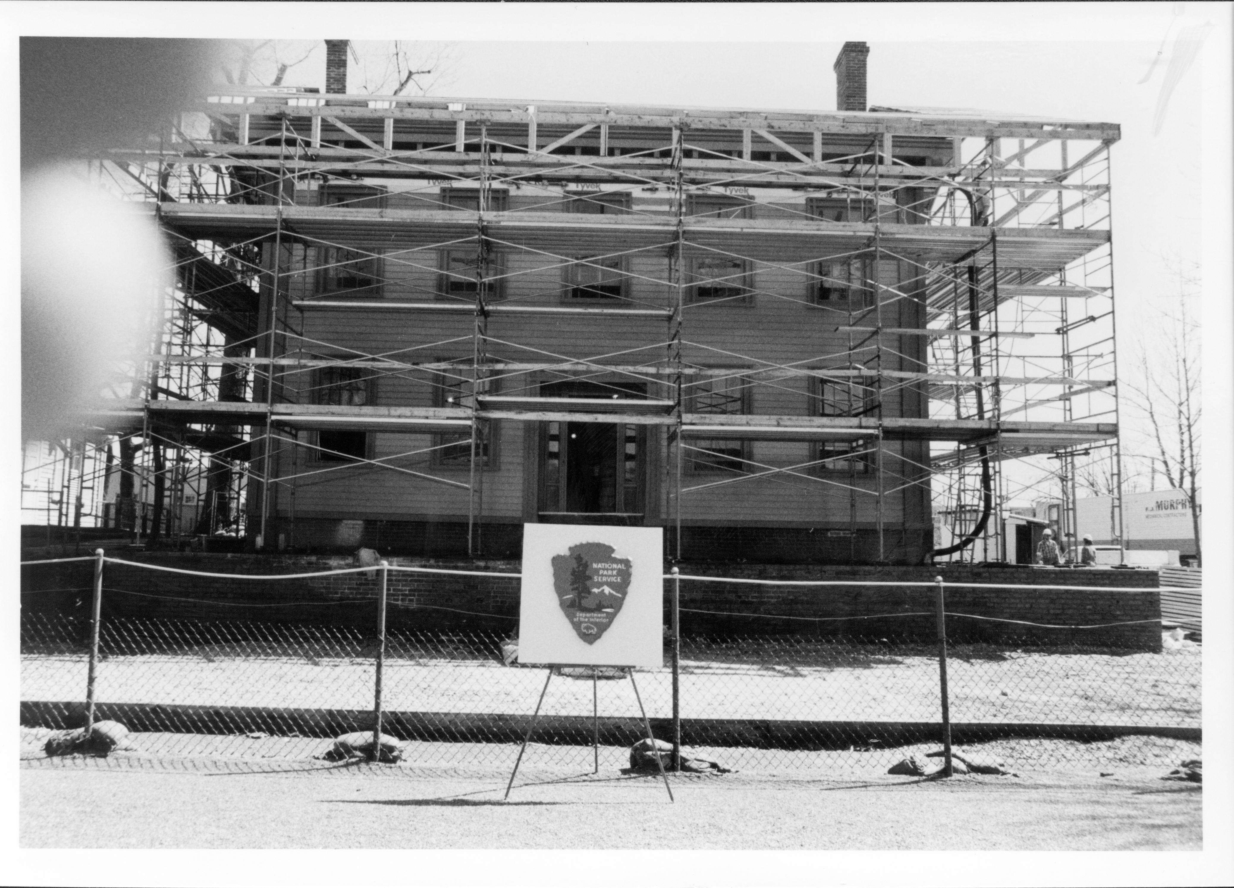 NA Lincoln, Home, Restoration, scaffolding