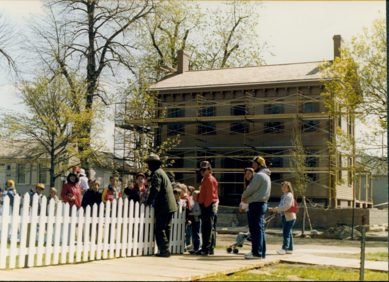 Boy Scout Sunday - 1988 April Lincoln, Home, Restoration, scaffolding