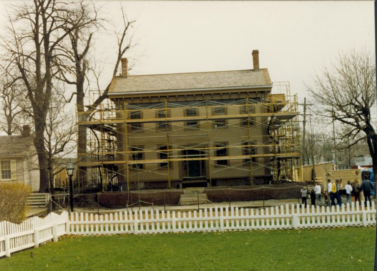 NA Lincoln, Home, Restoration, scaffolding