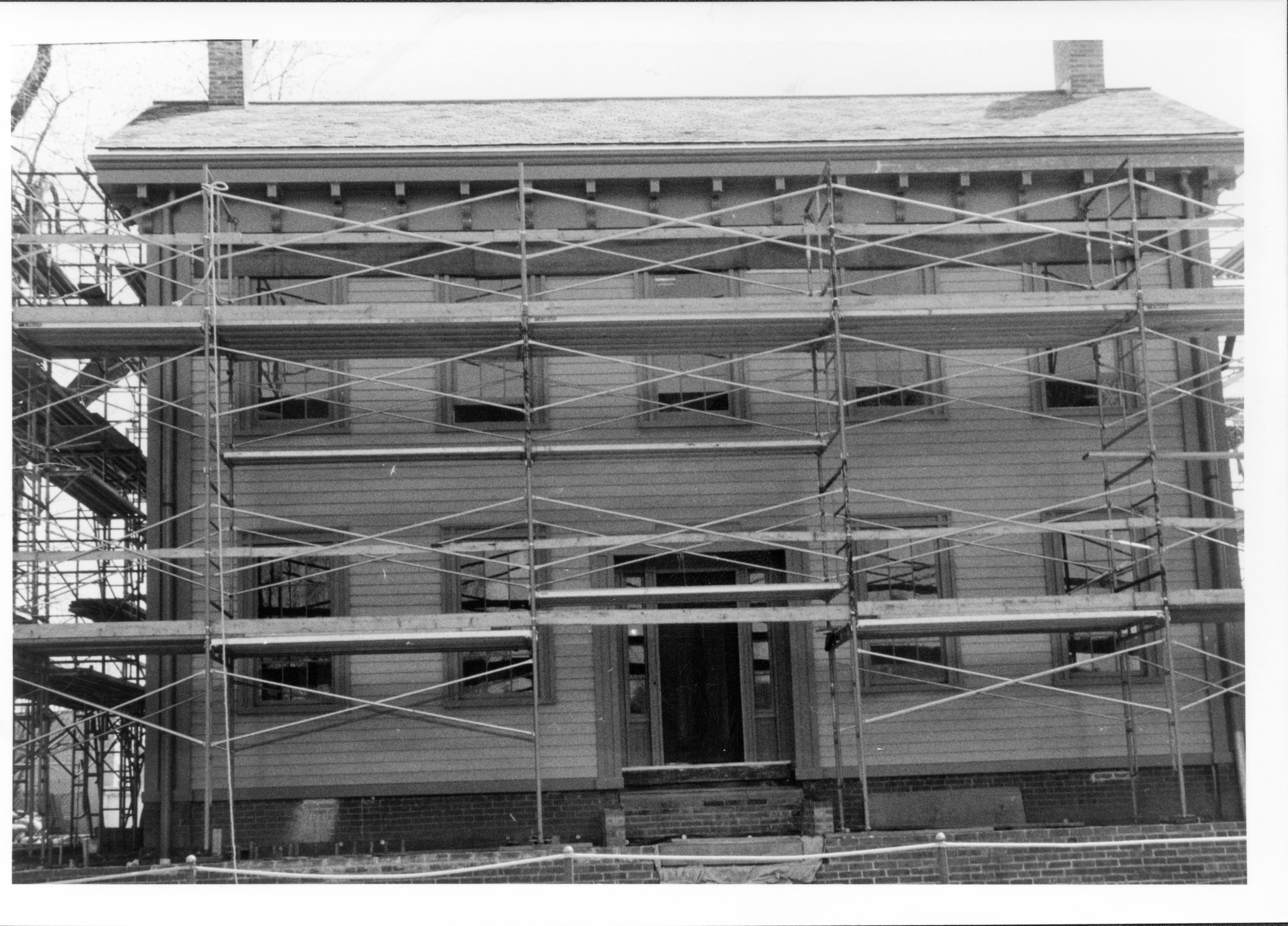 NA Lincoln, Home, Restoration, scaffolding