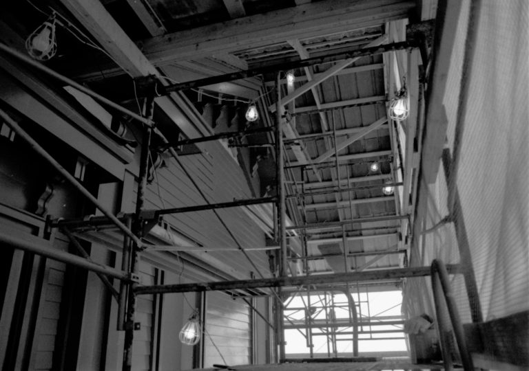 NA Lincoln, Home, Restoration, front, scaffolding