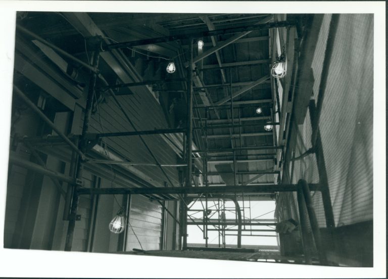 Inside Tent Lincoln, Home, Restoration, tent, scaffolding