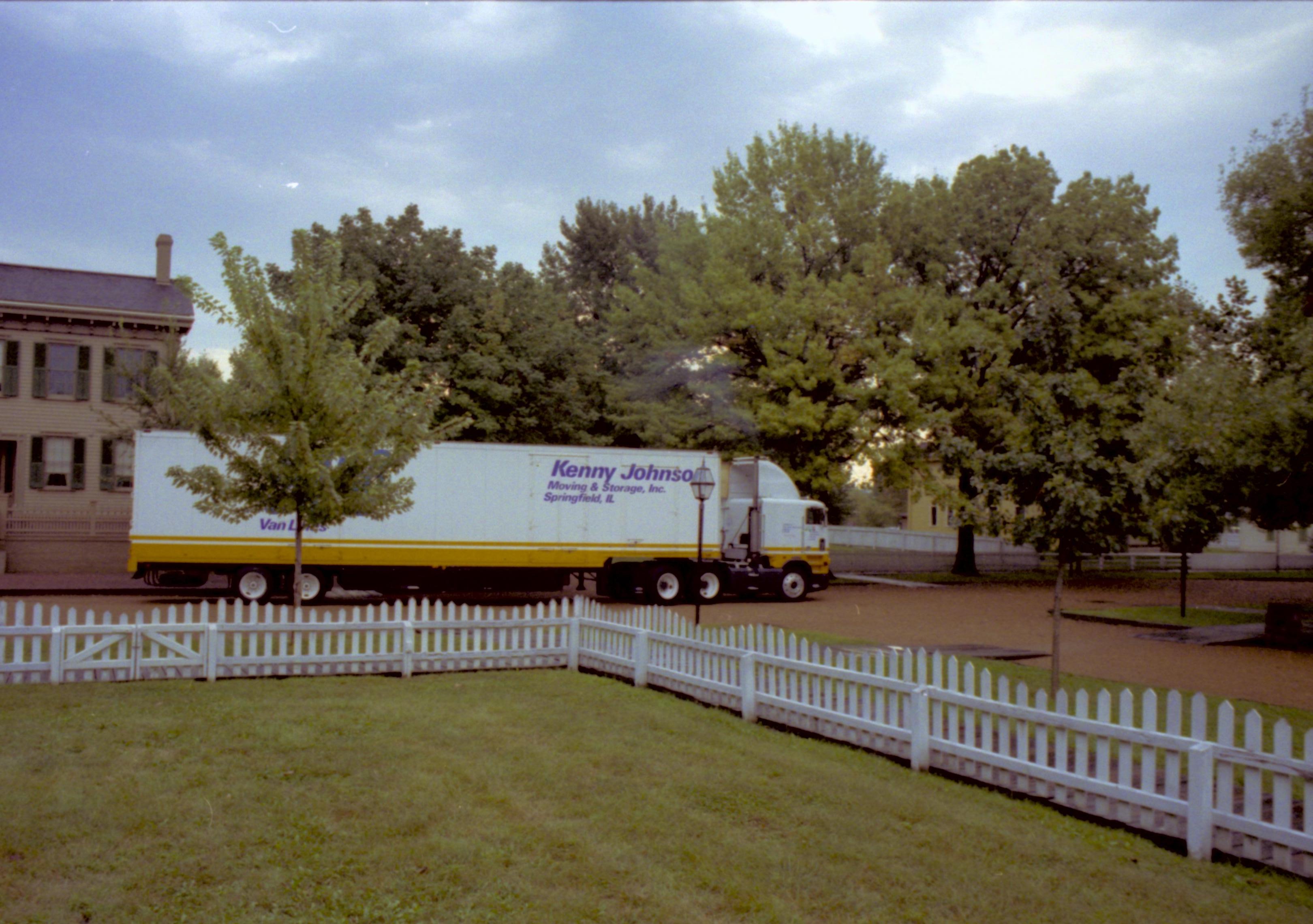 NA (Neg. sleeve) 111B, file no. 367639  Lincoln, Home, restoration, moving, truck, front