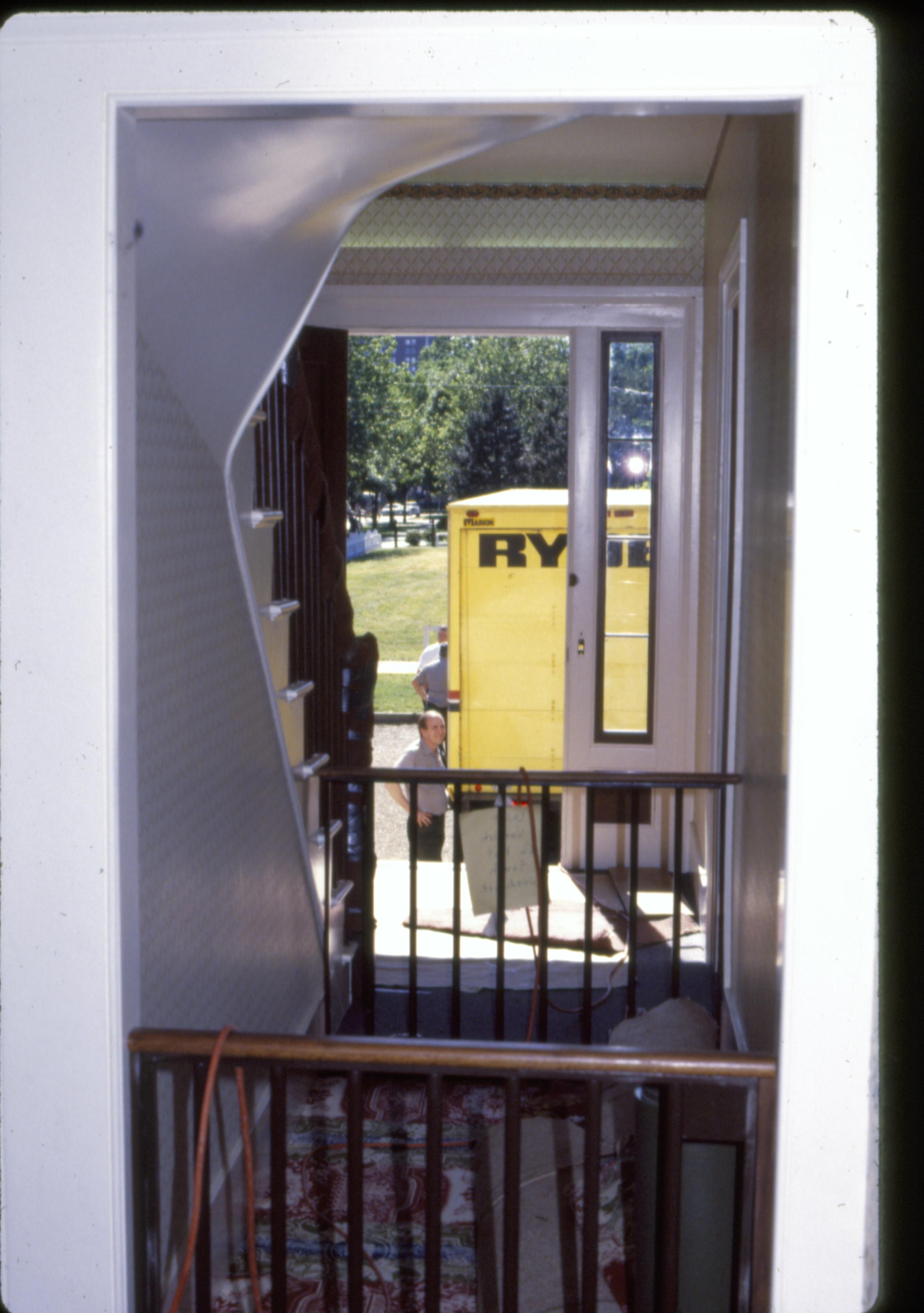 NA Lincoln, Home, restoration, front, door, truck, moving, entrance, hall