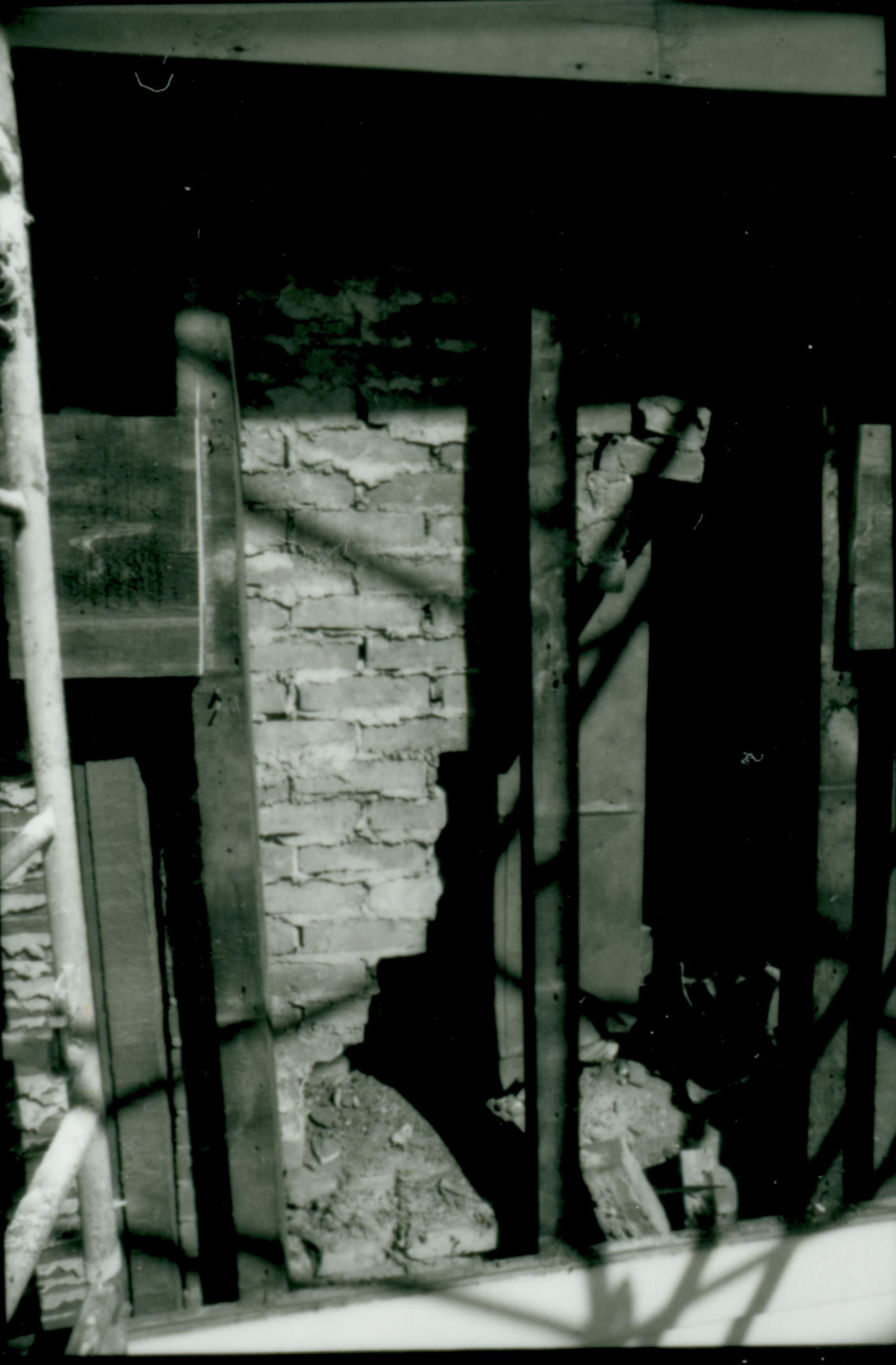 NA (neg. contact sheet) 9-85 LIHO Sitting Room fireplace Lincoln, Home, restoration, sitting, room, fireplace