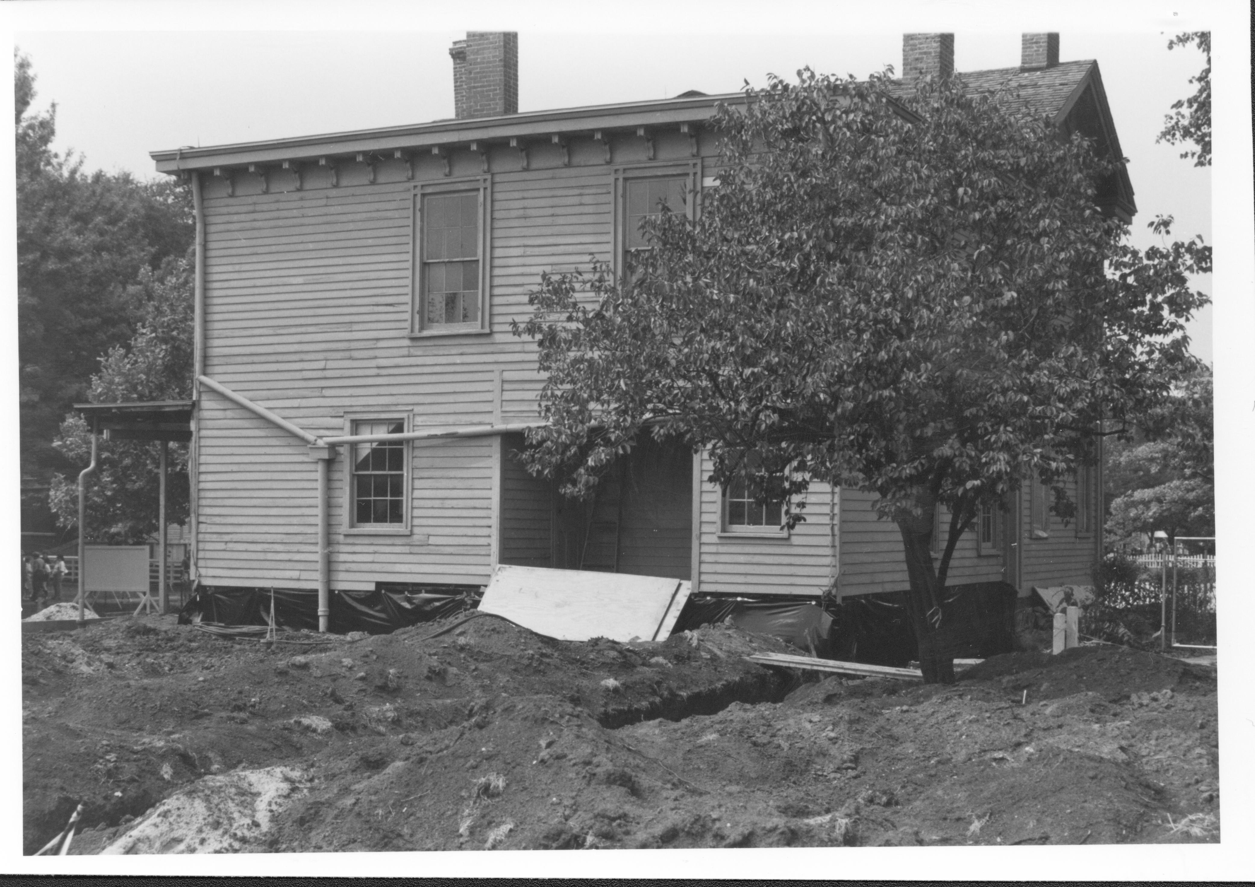 East No. 18, File 5-18 Lincoln, Home, restoration, east, back, yard, trench