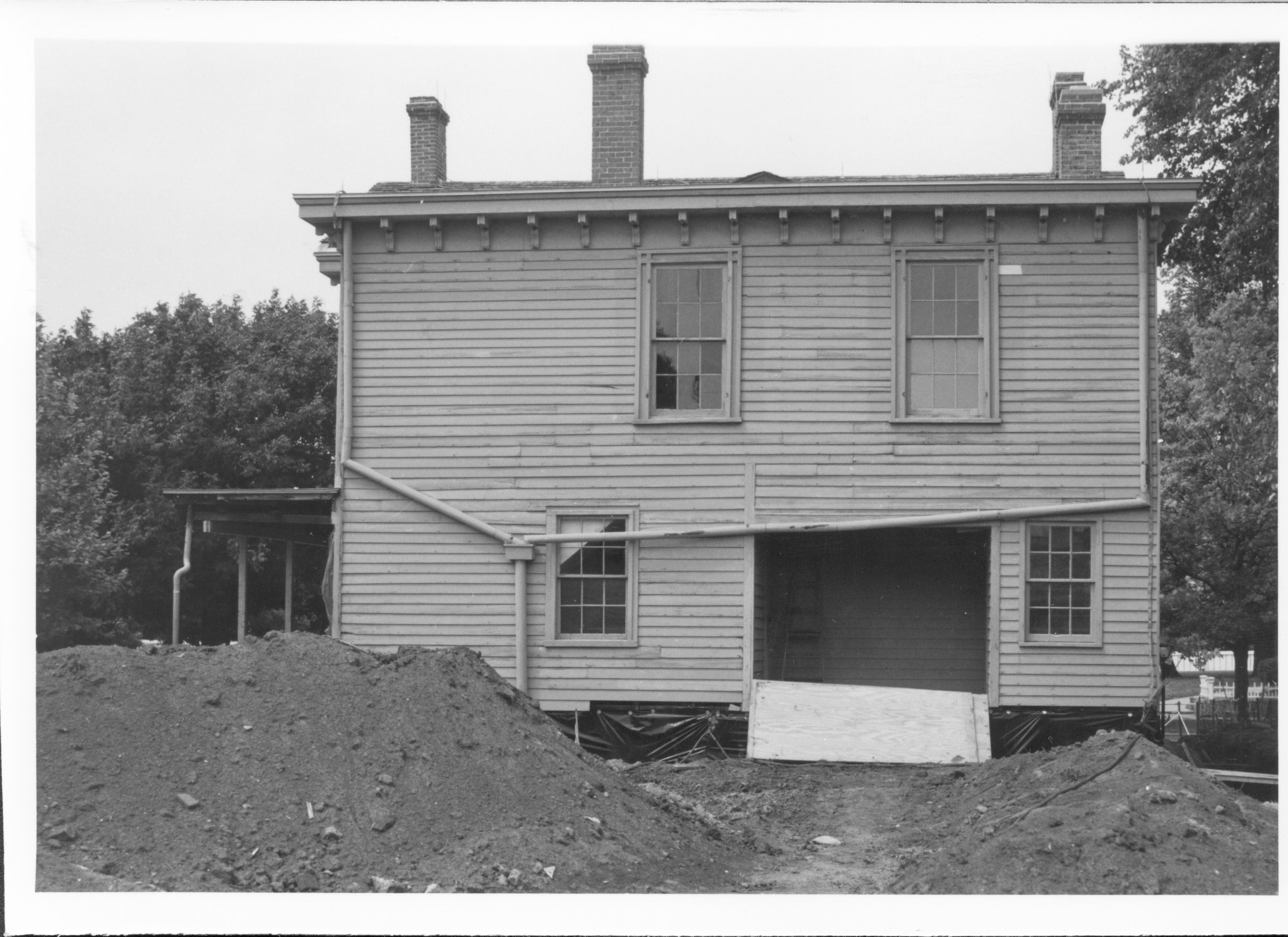 East Side No. 19, File 5-19 Lincoln, Home, restoration, east, back, yard, trench