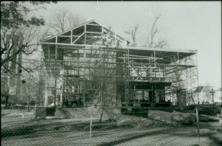 NA Lincoln, Home, Restoration, scaffolding, south