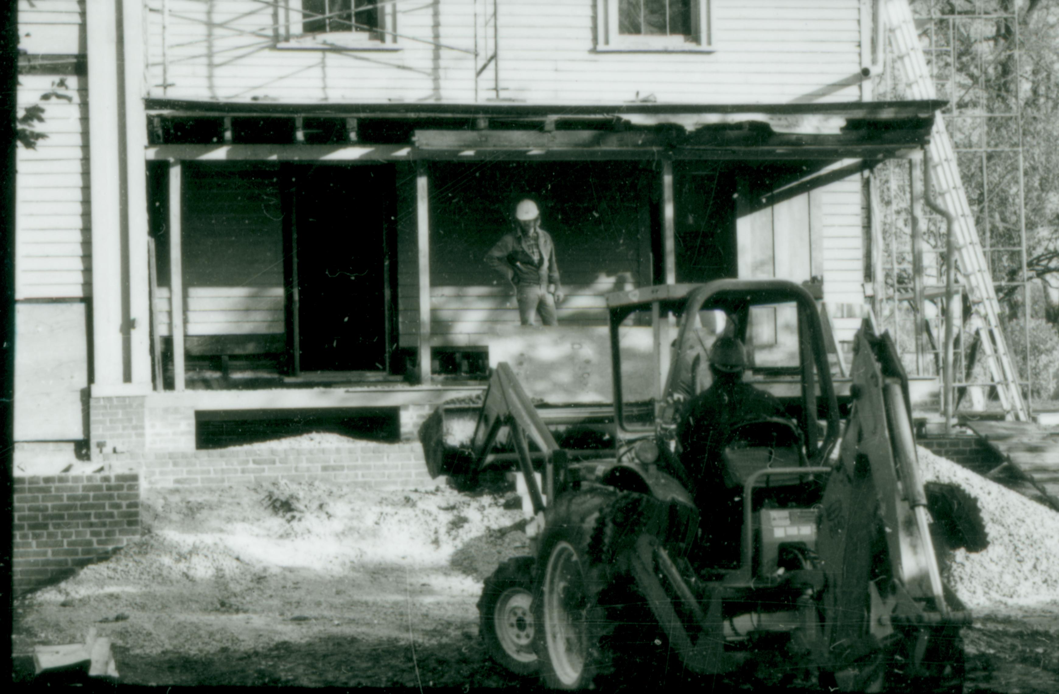 NA neg. contact sheet (Home Restoration) Lincoln, Home, south, porch