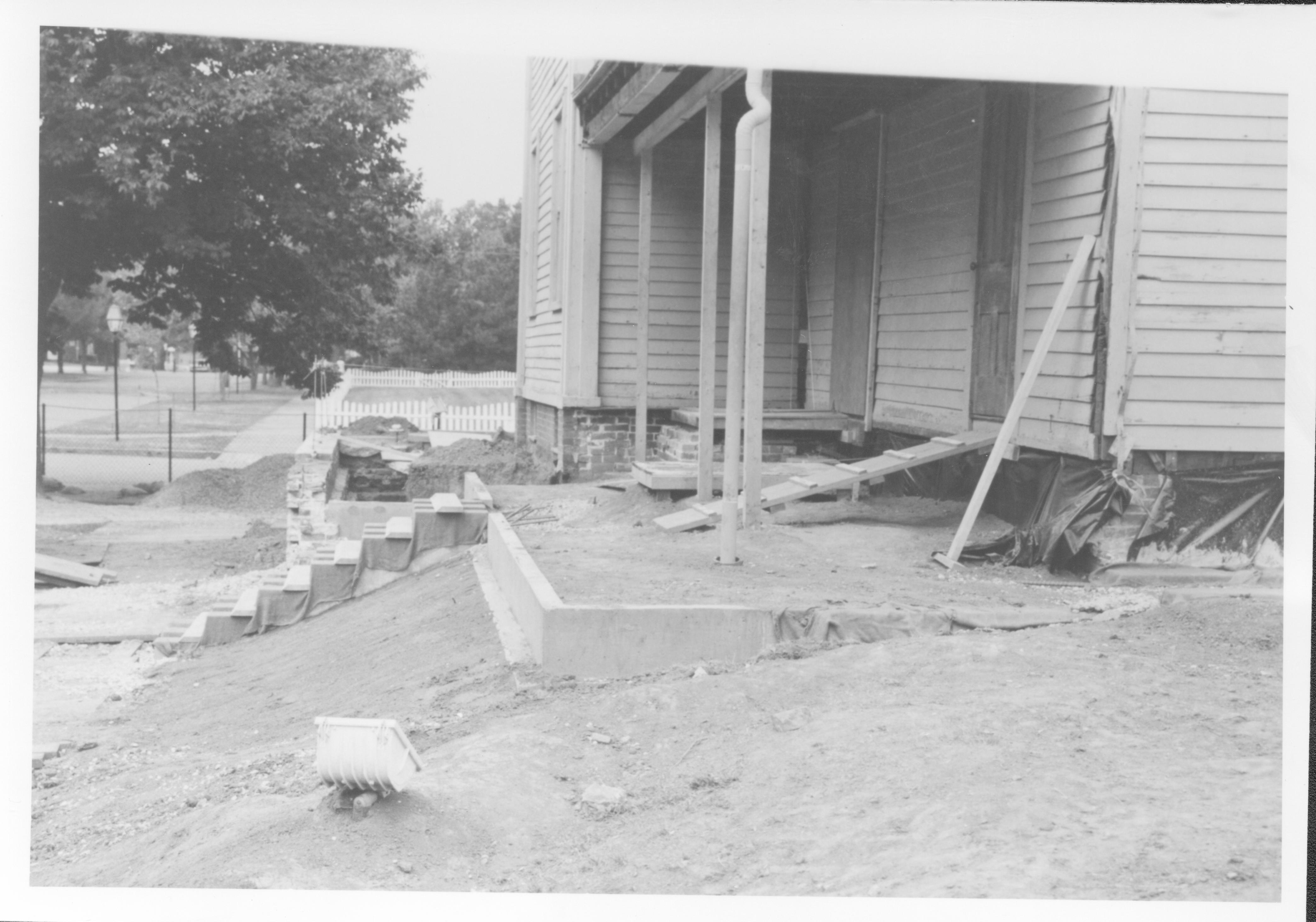 South Porch No. 13, File 7-13 Lincoln, Home, restoration, south, porch