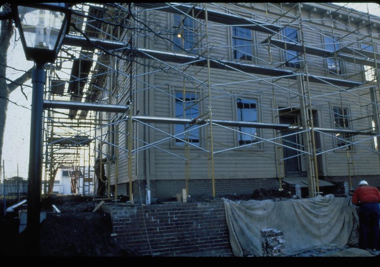 NA slide sleeve (Lincoln Home Restoration - Duplicates) Lincoln, Home, Restoration, scaffolding