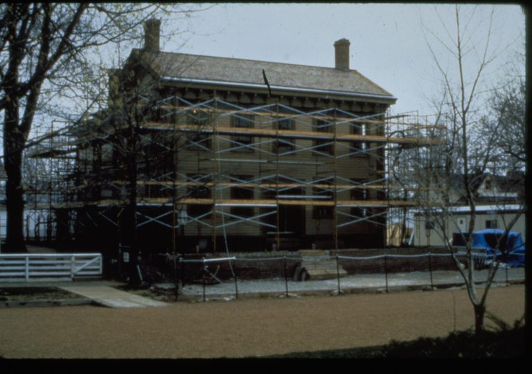 NA slide sleeve (Duplicates Frame No.5) Lincoln, Home, Restoration, scaffolding