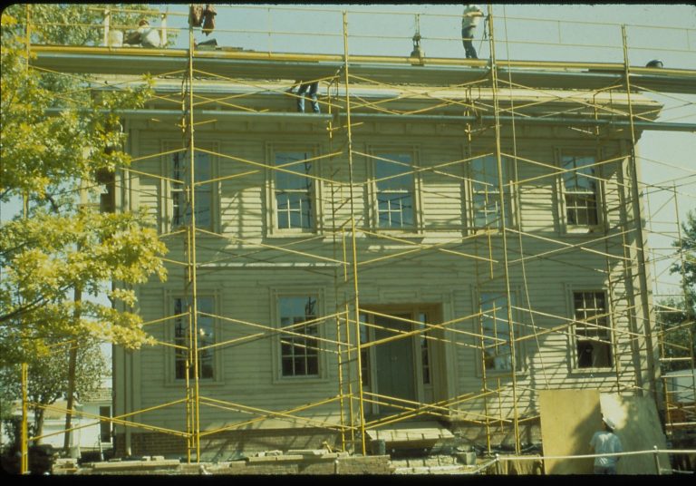 Repro M.F. - LIHO Restoration slide sleeve (Frame #5) Lincoln, Home, Restoration, scaffolding