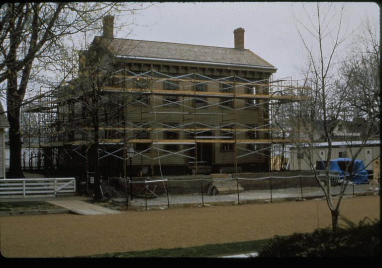 NA slide sleeve (Slide Show - LIHO Restoration - Tray #2), 29B Lincoln, Home, Restoration, scaffolding