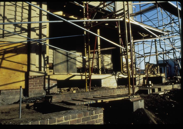 NA slide sleeve (Lincoln Home Restoration - Duplicates) Lincoln, Home, Restoration, scaffolding