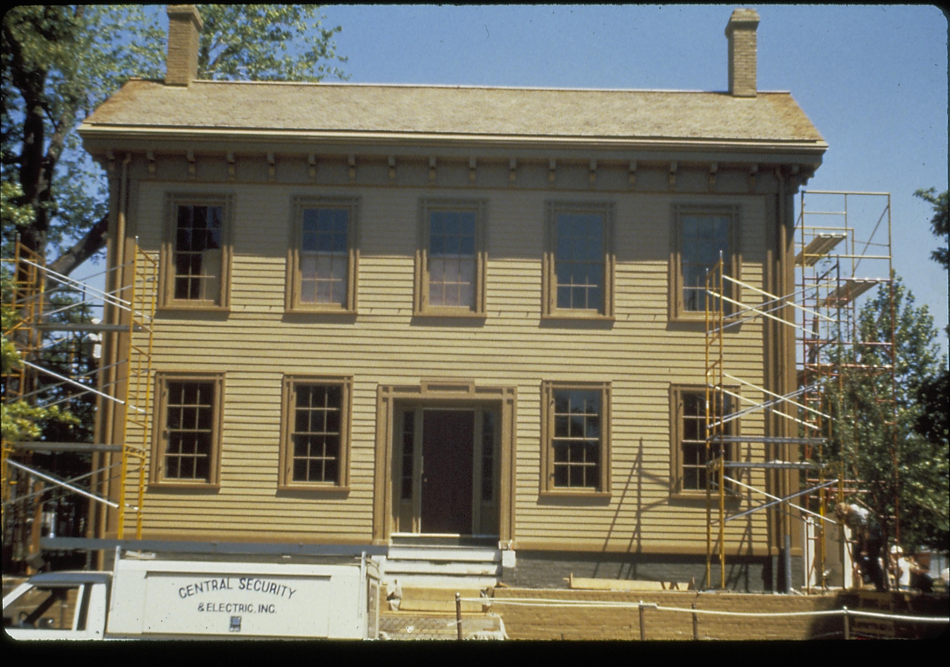 NA slide sleeve (No.2, Restoration 1987-1988) Lincoln, Home, Restoration, scaffolding