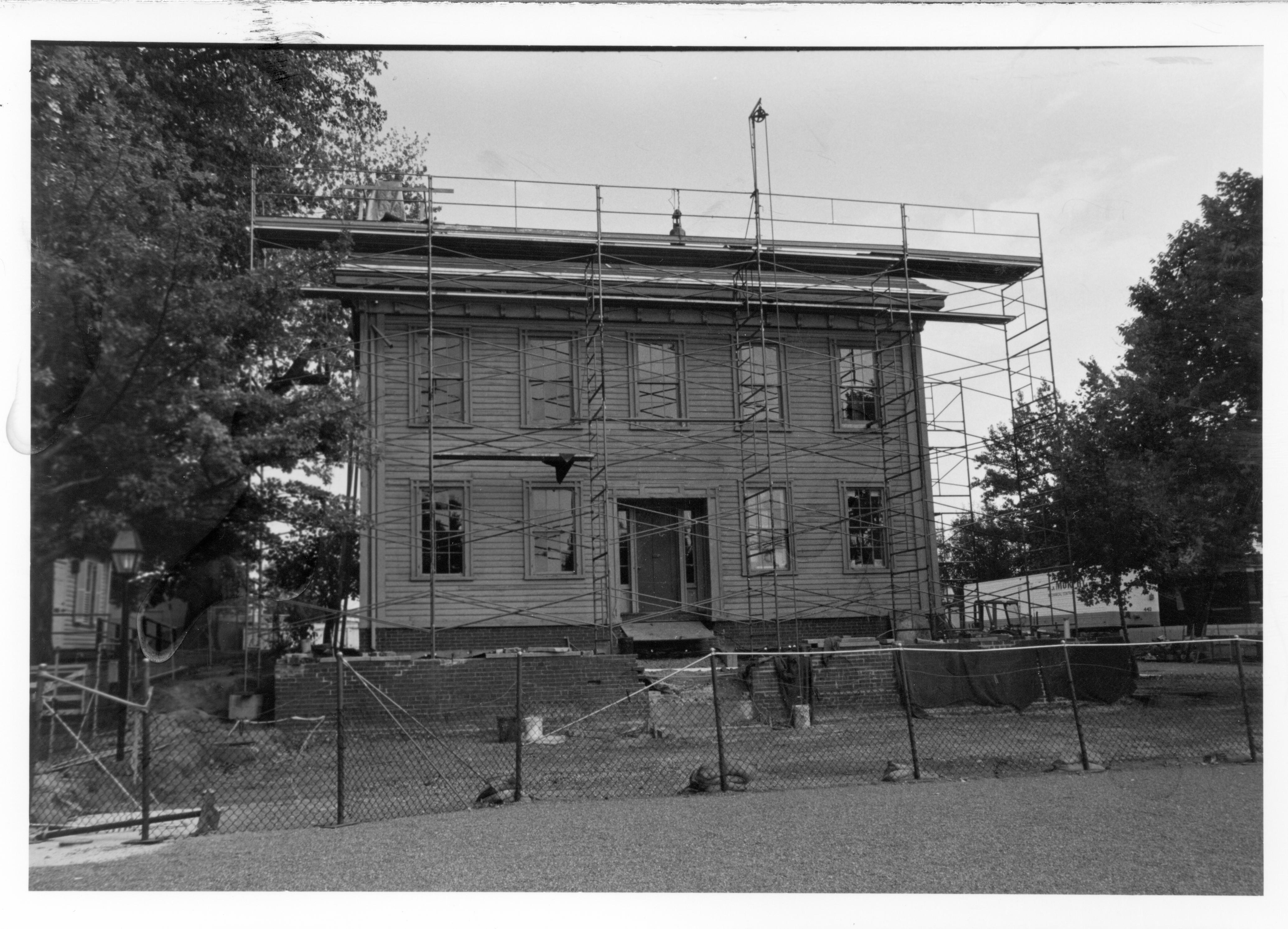 Front Home Restoration; 15-22 Lincoln, Home, Restoration, Front, Scaffolding