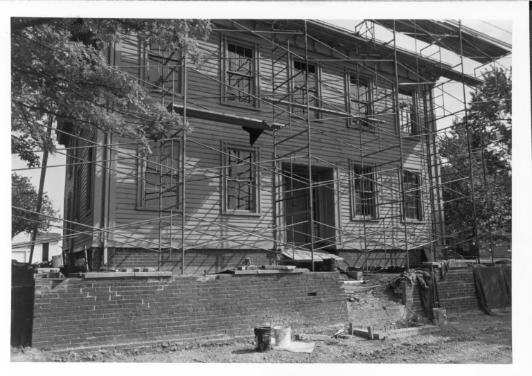 Front Home Restoration; 15-6 Lincoln, Home, Restoration, Front, Exterior, Scaffolding