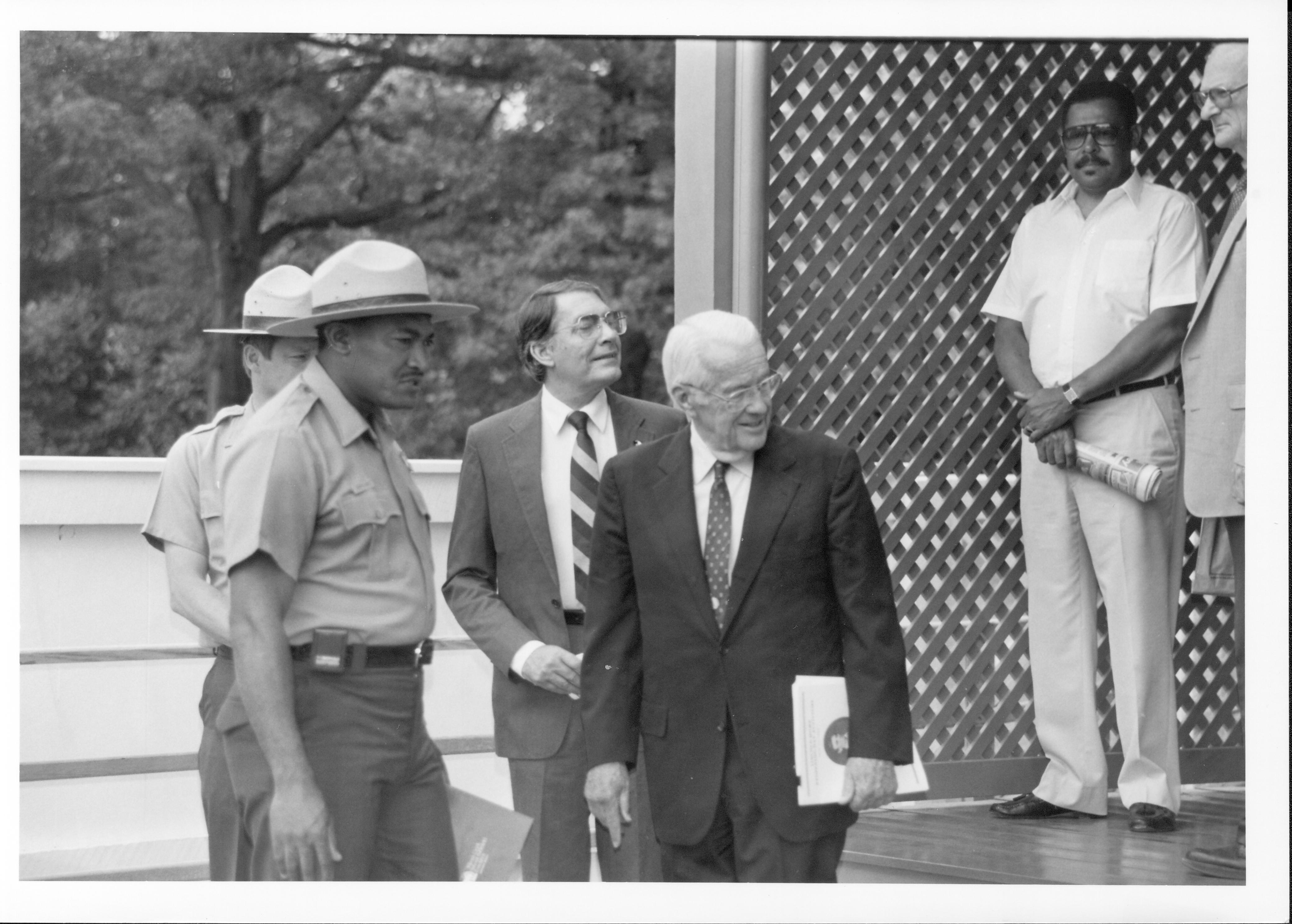 Dir. Mott In Lincoln Backyard 48-14 Lincoln, Home, Restoration, Rededication, Mott