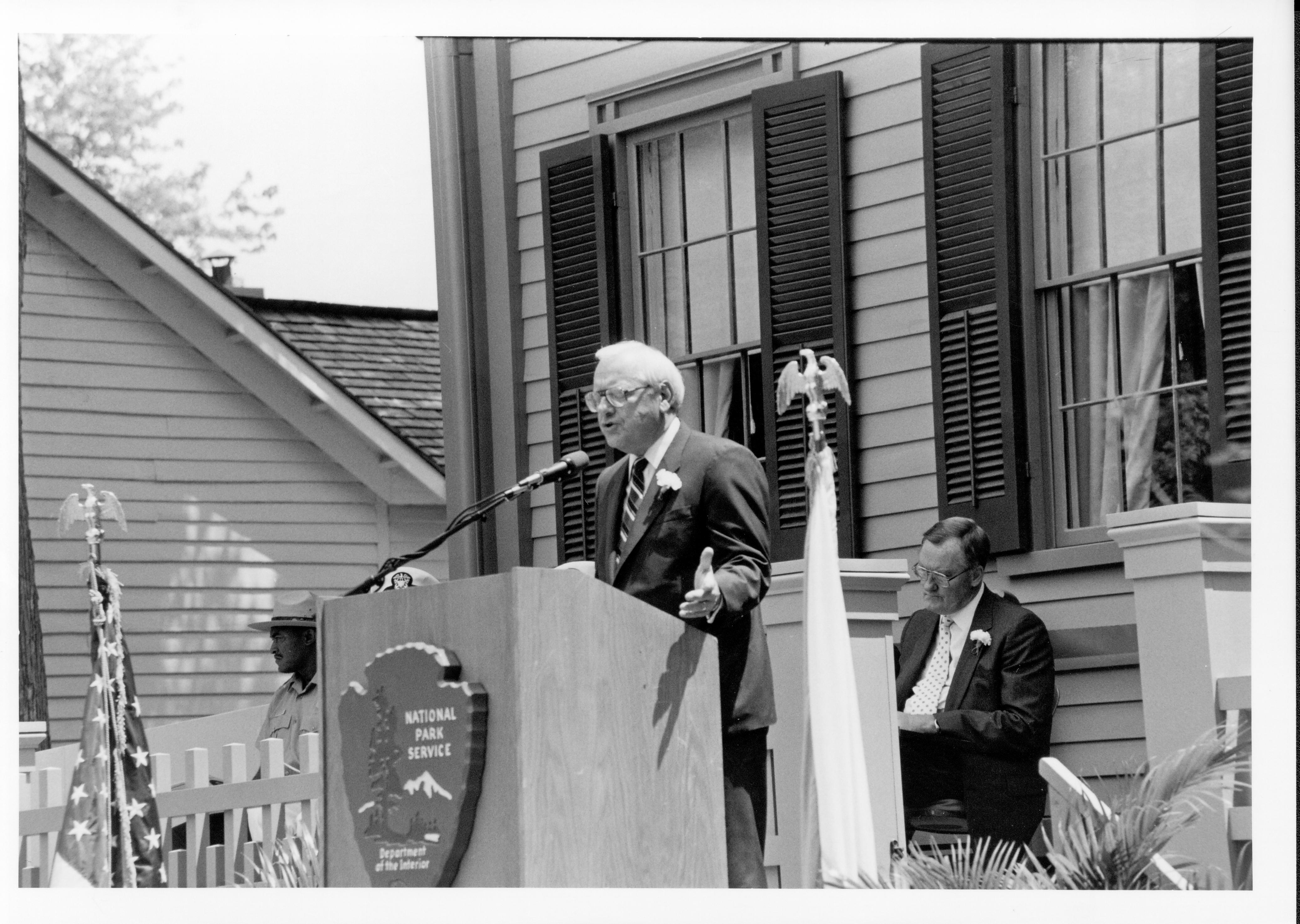 Reopening Program - Lt. Gov. George Ryan 52-28 Lincoln, Home, Restoration, Rededication