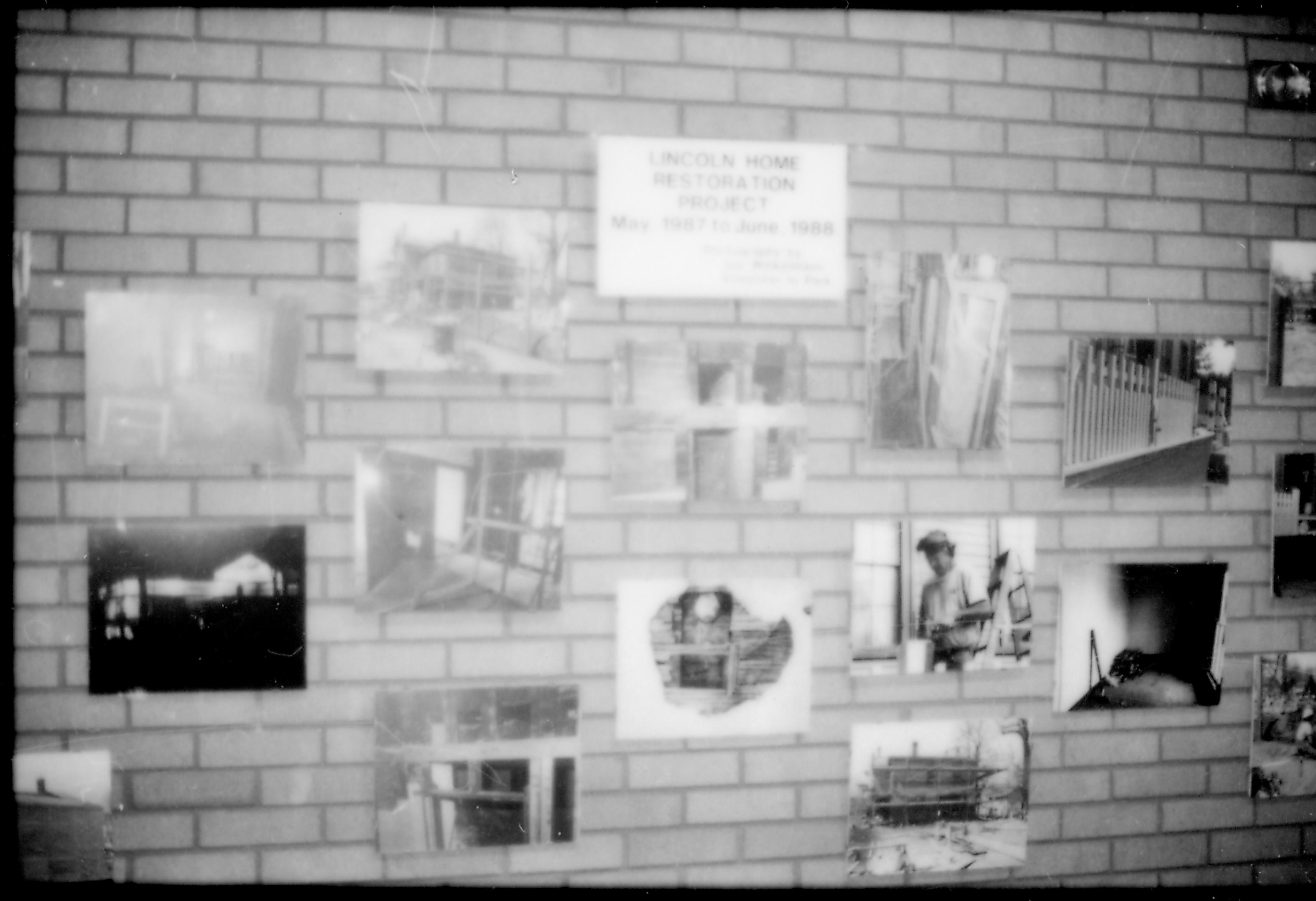 NA File Folder: 1989 - Lincoln Home - Handicap - 114 Visitors Center, Restoration Photo Display