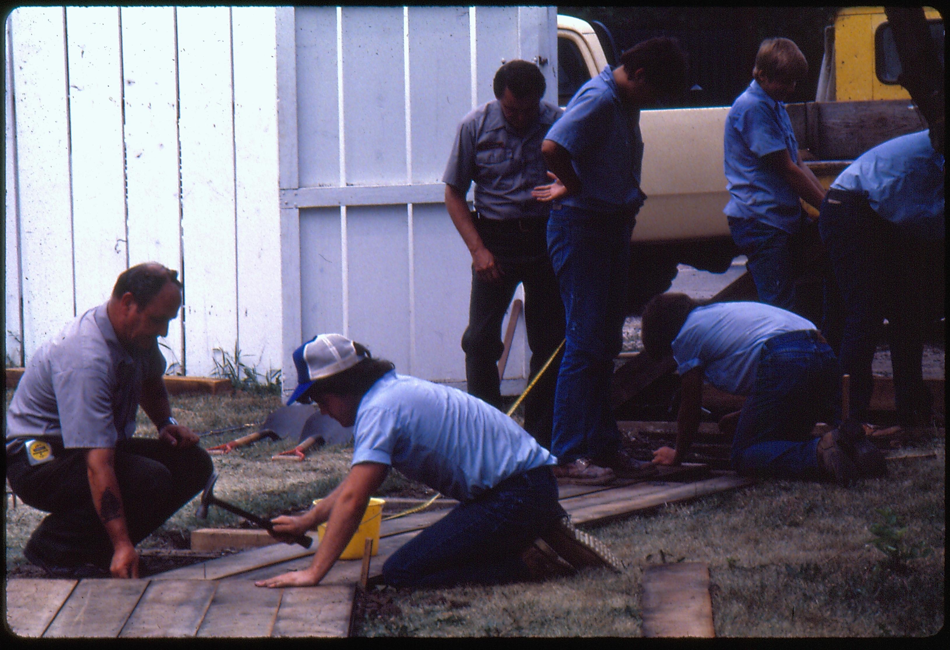 NA Workers laying boardwalk Lincoln, Home, Maintenance, Boardwalk