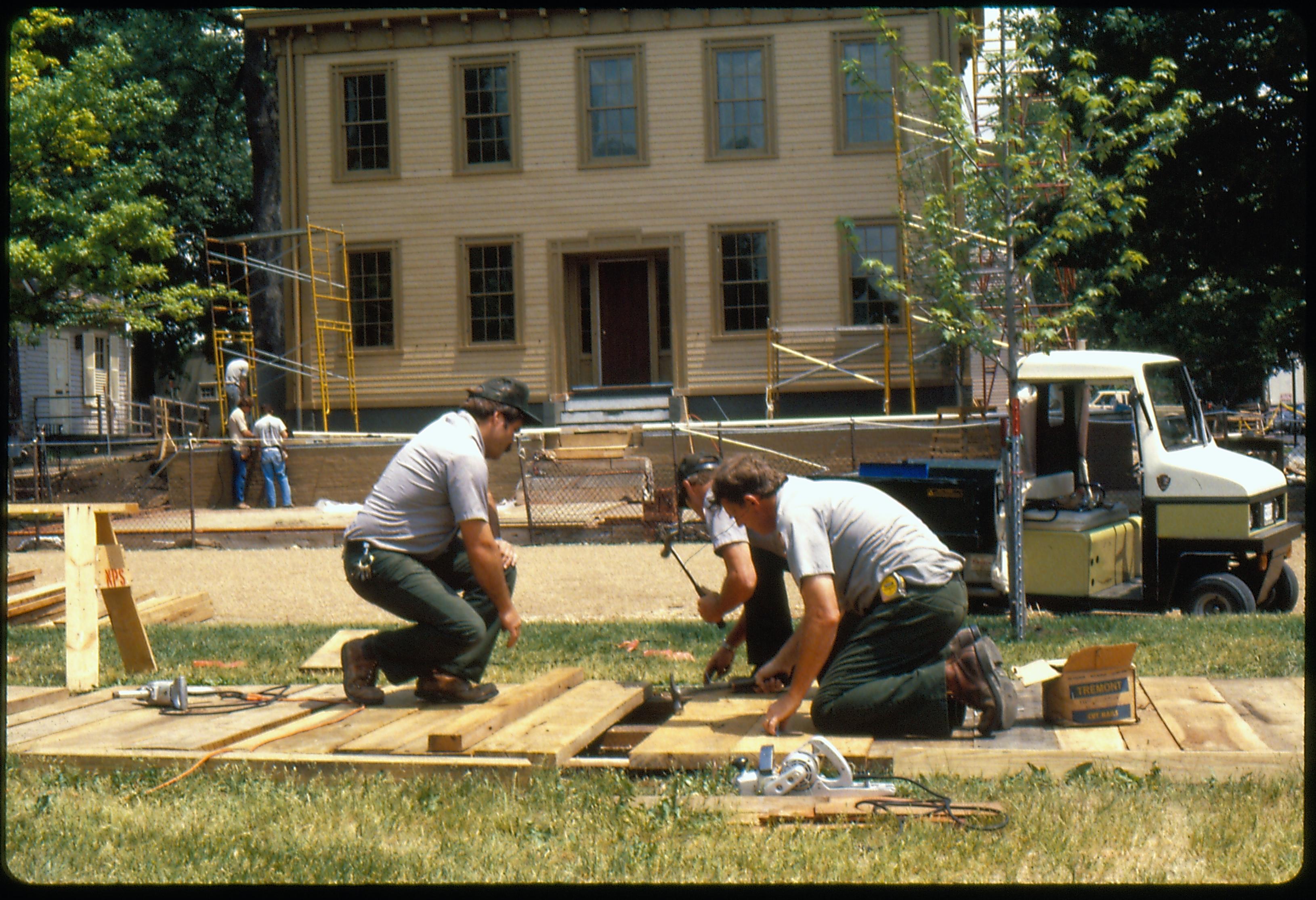 Boardwalk replacement in front of Lincoln Home Lincoln, Home, Maintenance, Boardwalk