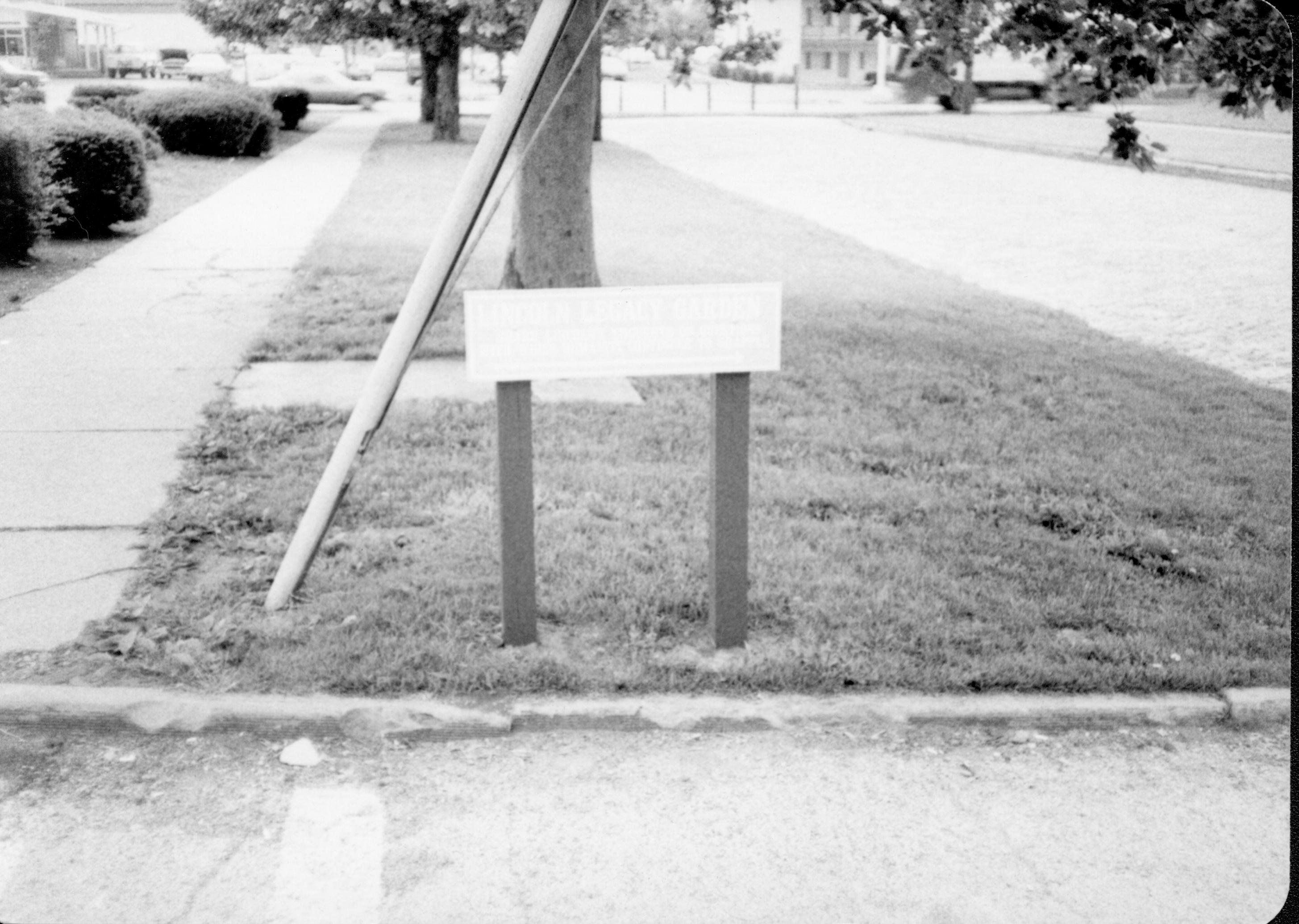 Sign Installaton, 1977, LIHO Maintenace, New Sidewalk, Legacy Garden