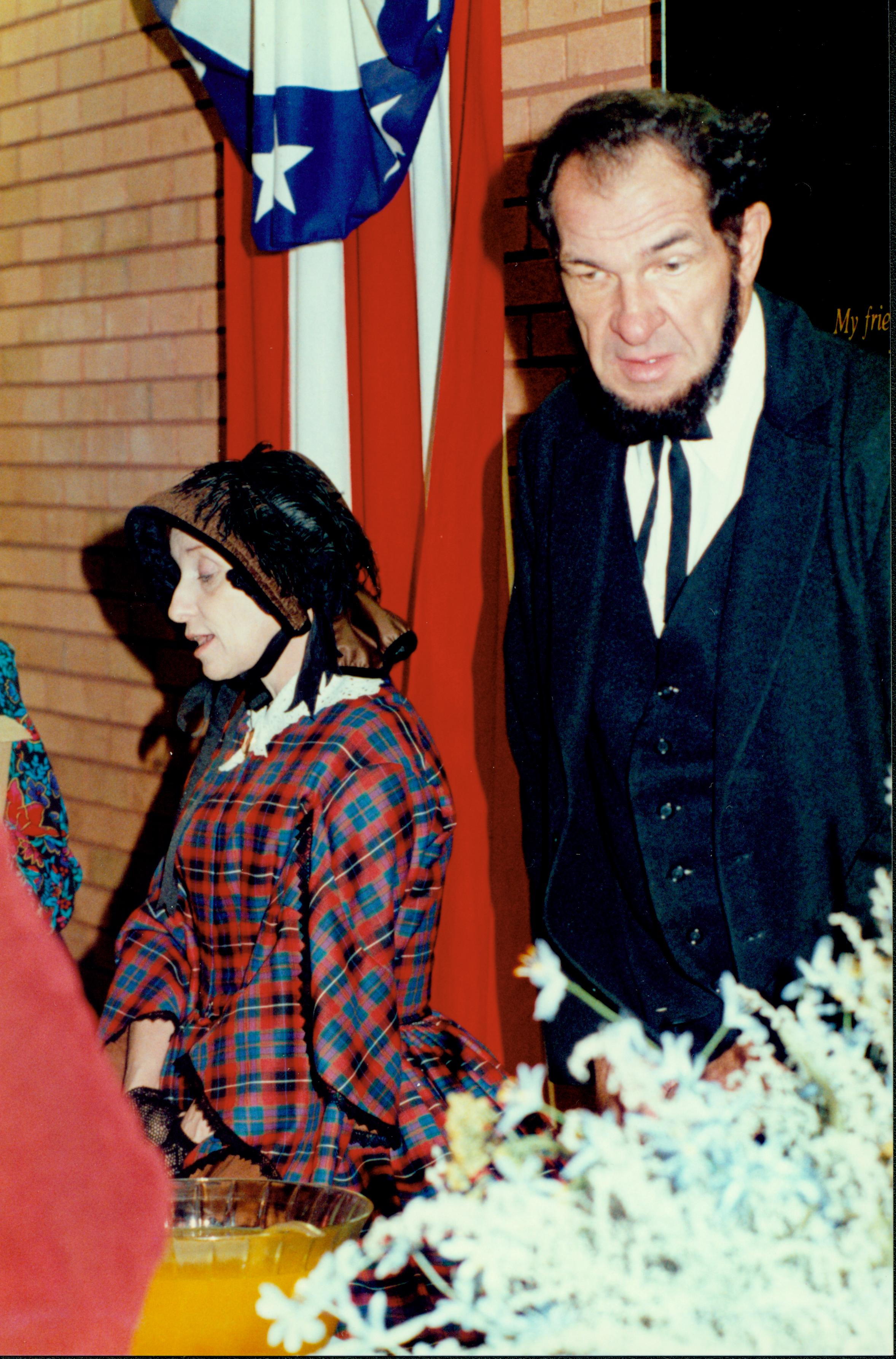 Judy Winkelman in Costume, Harry Hahn as Lincoln Interpretation, Costumes