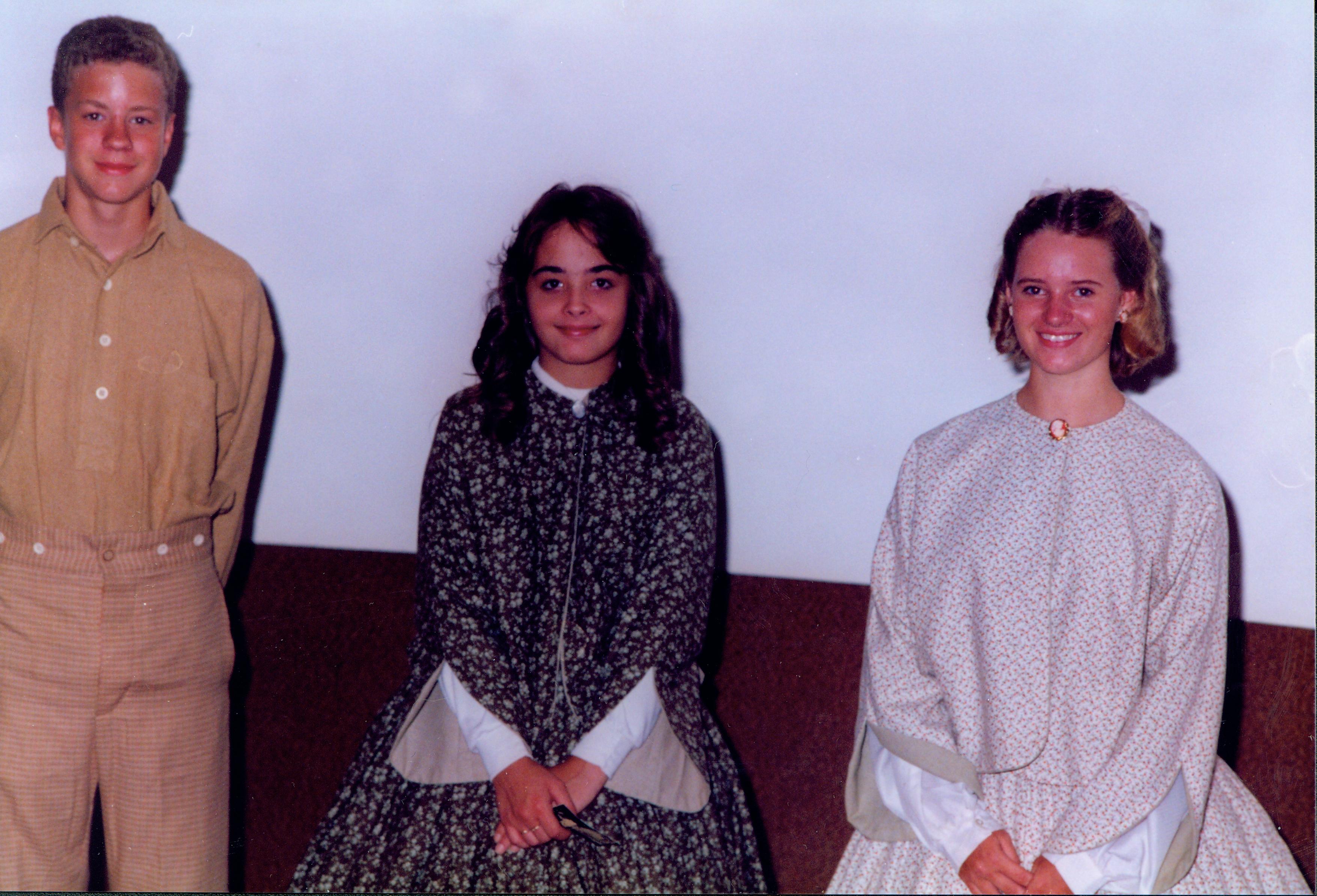 Greg Forbes, Jennie McLain, Rebecca M. Dale - June 1989.  MTL slideshow with Eggleston 35A Students, Mary Tood Lincoln, Show