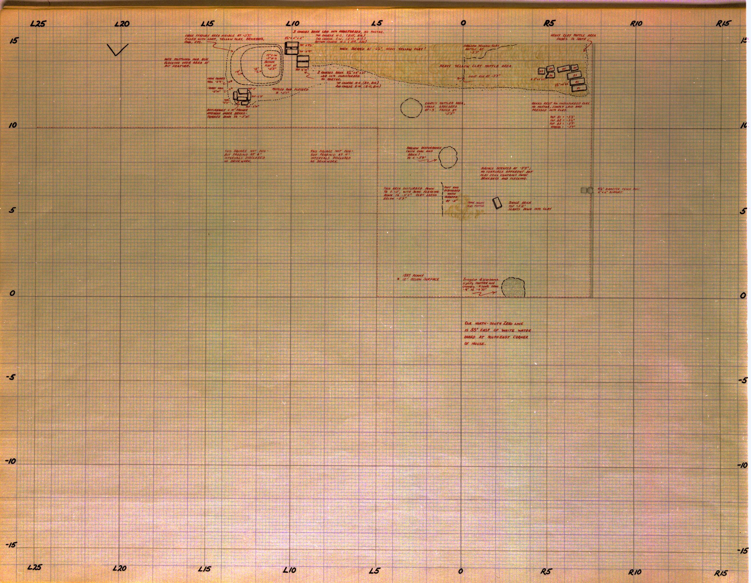 NA negative, archaeology, drawing, site, Lincoln, Home