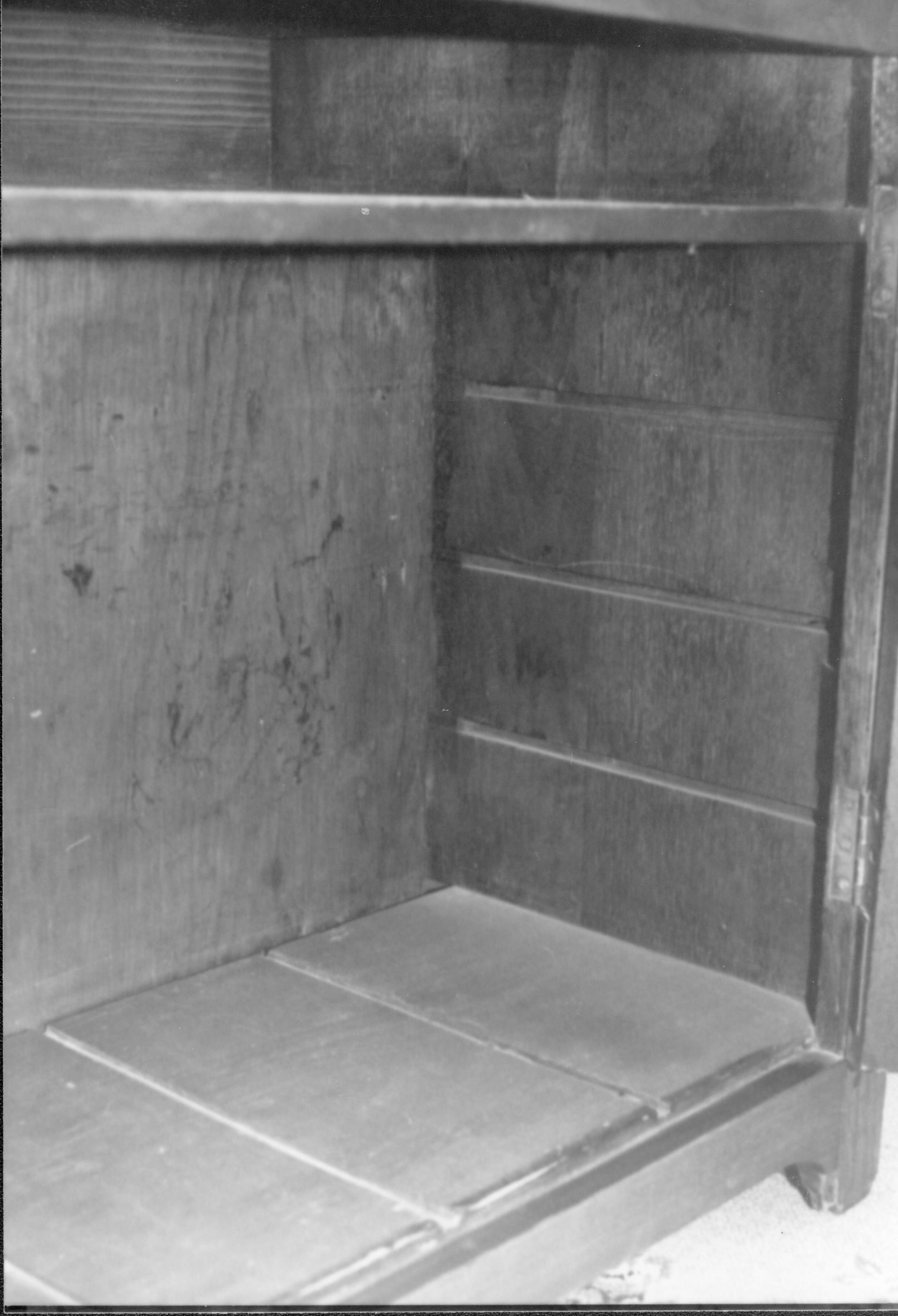 Lower Case Interior right side and bottom LIHO-6 B-8 Secretary Desk, Roll 16 #10 LIHO 6 furnishing