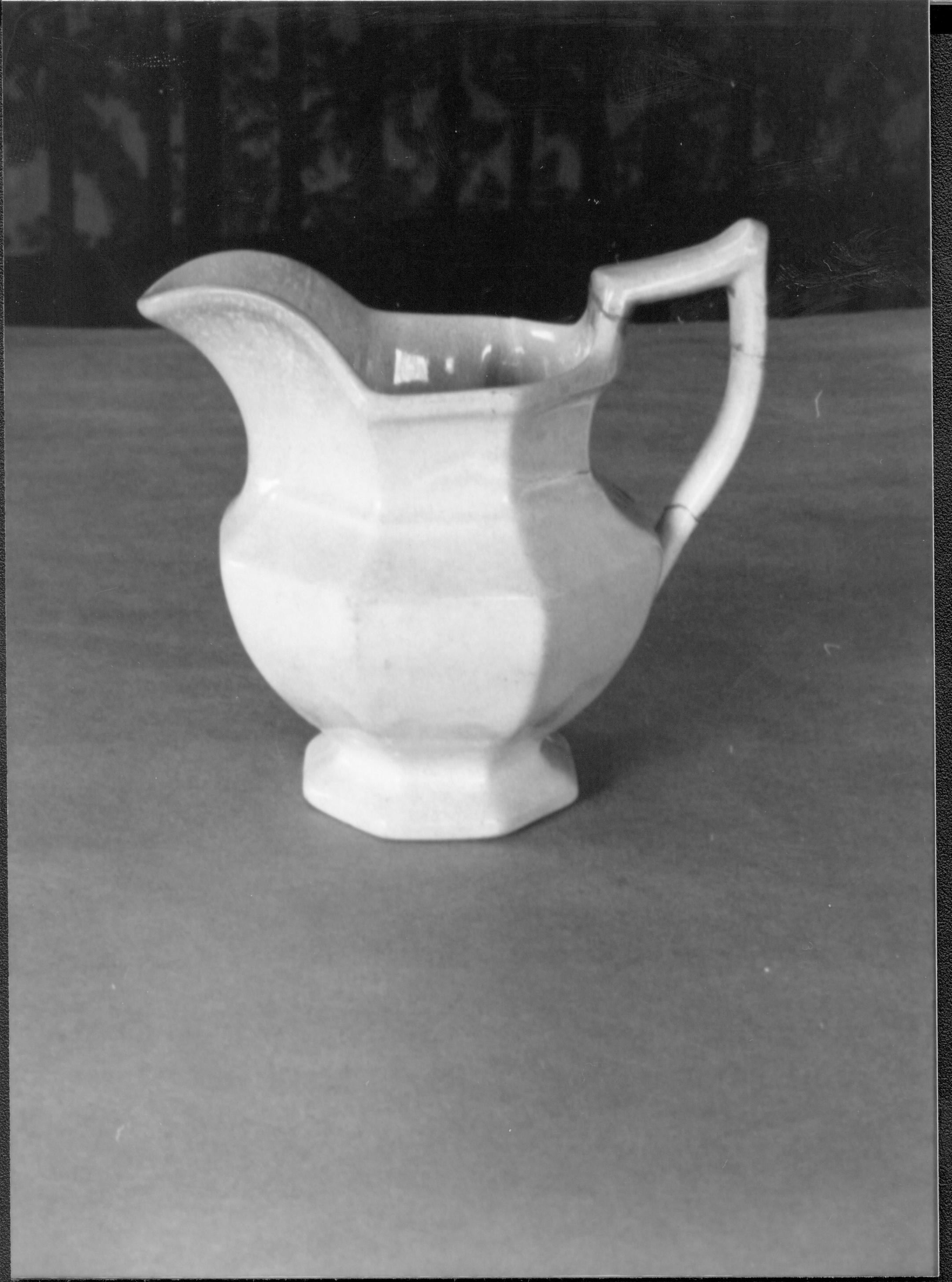 Creamware Pitcher LIHO- 197 Creamware pitcher, roll #16, #17 furnishings, pitcher