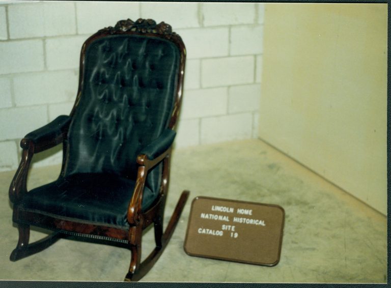 Shows after completed treatment Lincoln Home NHS Catalog 19,  #19 furnishings, chair