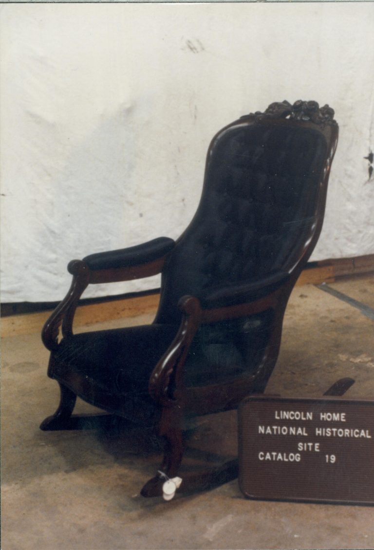 Photo show object before any treatment Lincoln Home NHS Catalog 19 furnishings, chair