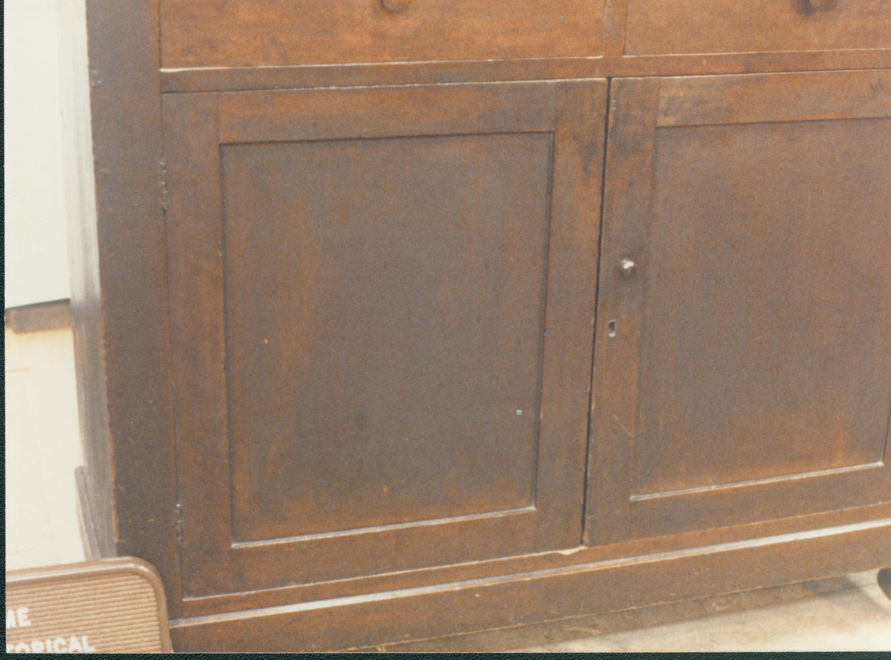 Show front of lower case before any treatment Lincoln Home NHS  #33 furnishings